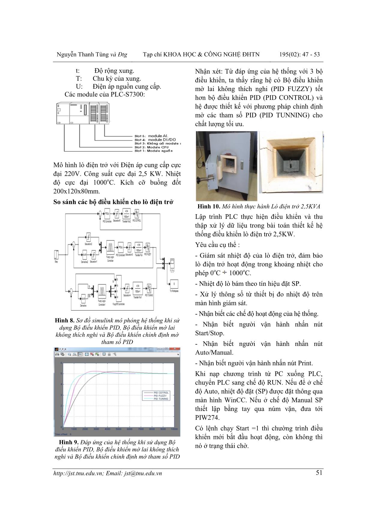 Thiết kế hệ thống điều khiển và giám sát lò điện trở trên cơ sở hệ mờ và PLC S7 300 trang 5
