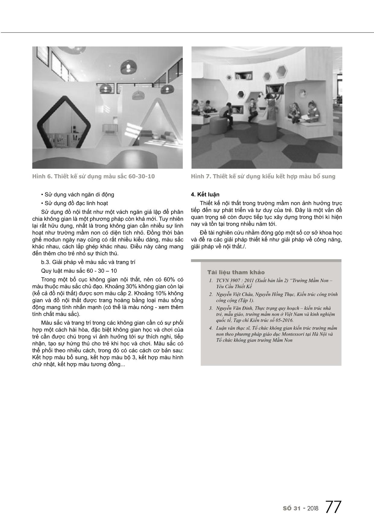 Tổ chức không gian nội thất theo phương pháp giáo dục mới ở các trường mầm non tư thục tại Việt Nam trang 4