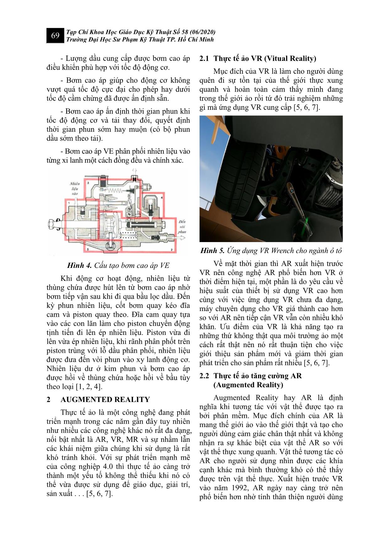 Ứng dụng Augmented Reality trong việc giảng dạy và học tập bơm cao áp Diesel trang 3