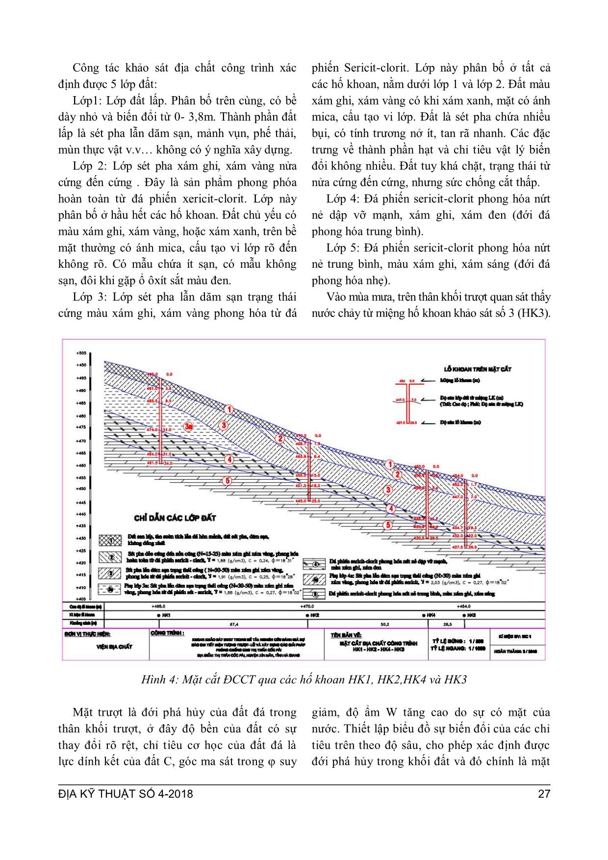 Xác định độ sâu mặt trượt bằng phương pháp đánh giá sự biến đổi chỉ tiêu cơ lý của đất trong thân khối trượt trang 3