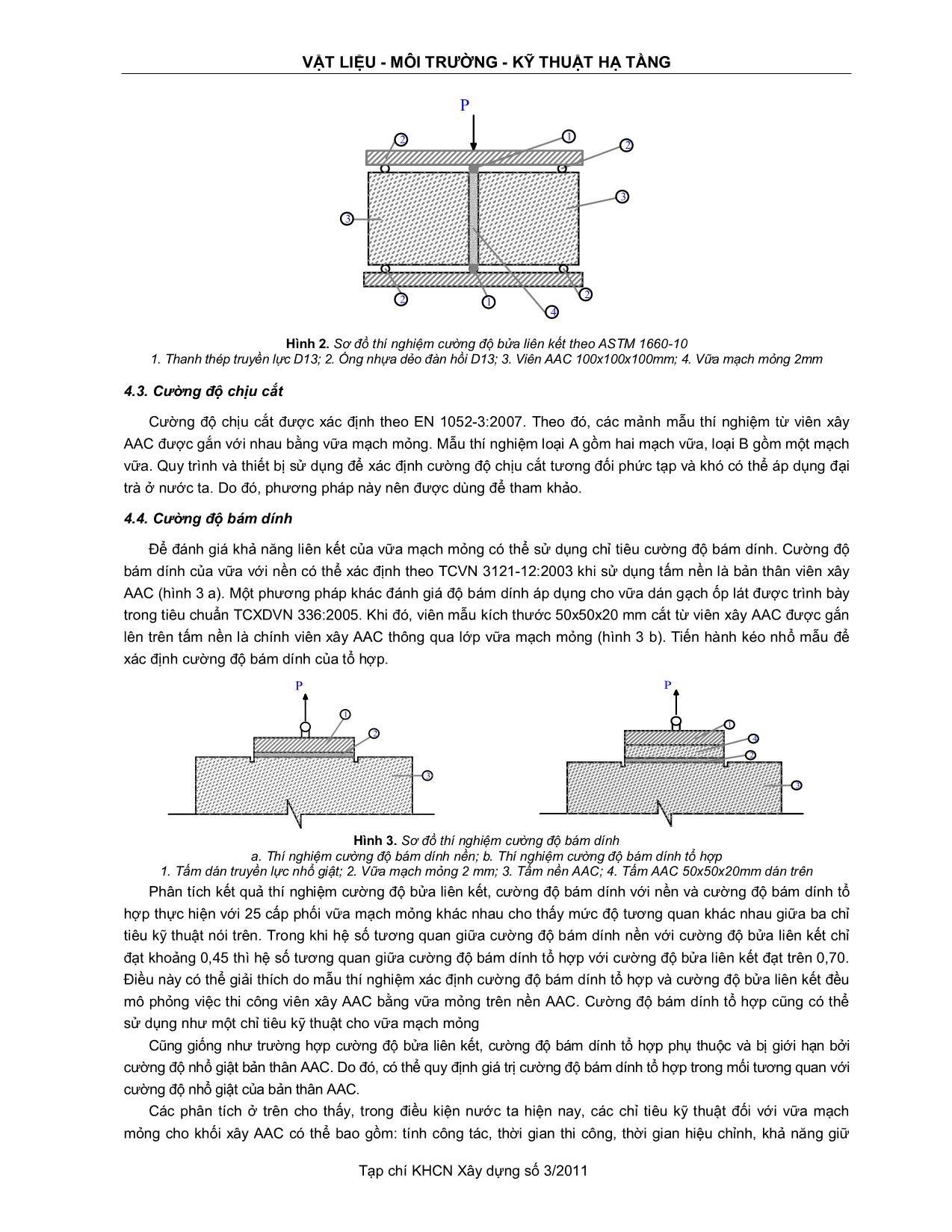 Xây dựng các chỉ tiêu kỹ thuật cho vữa mạch mỏng xây tường bê tông khí chưng áp trang 5