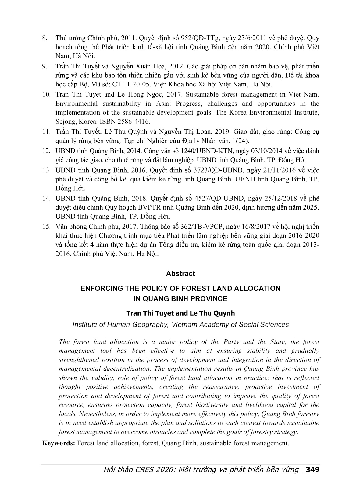 Triển khai chính sách giao đất giao rừng ở tỉnh Quảng Bình trang 9