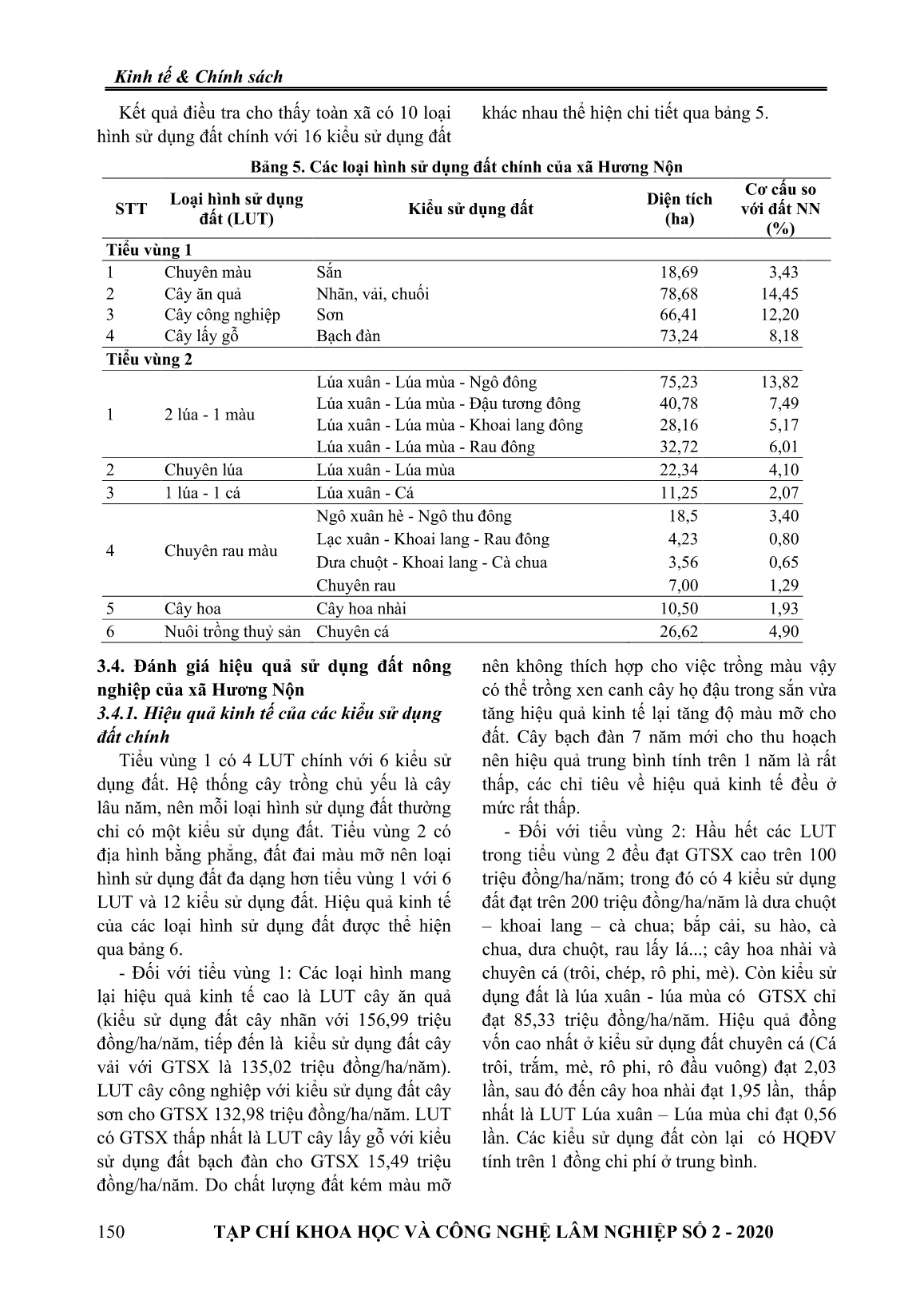 Đánh giá hiệu quả sử dụng đất sản xuất nông nghiệp tại xã Hương Nộn, huyện Tam Nông, tỉnh Phú Thọ trang 4