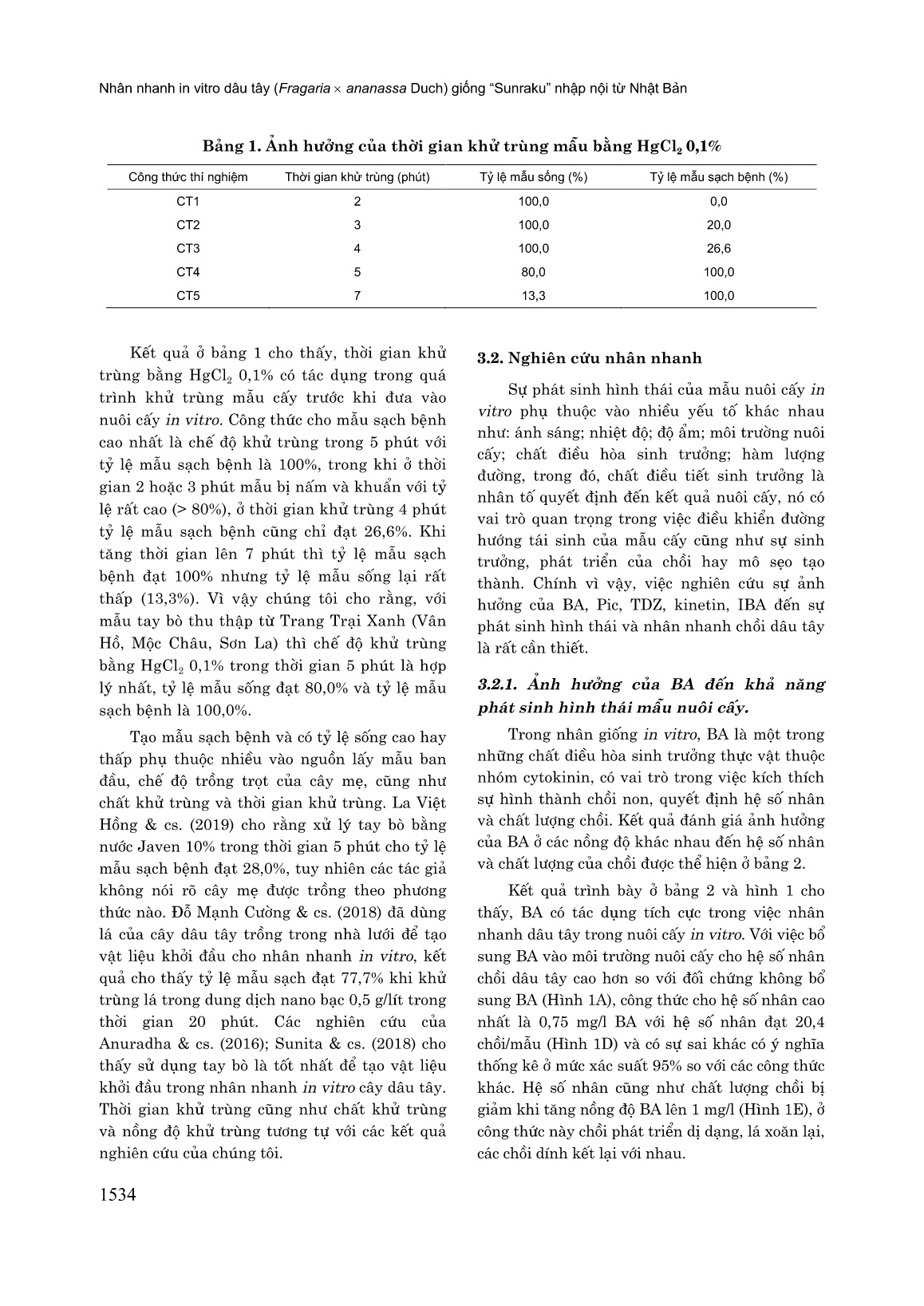 Nhân nhanh in vitro dâu tây (Fragaria x Ananassa Duch) giống “Sunraku” nhập nội từ Nhật Bản trang 4