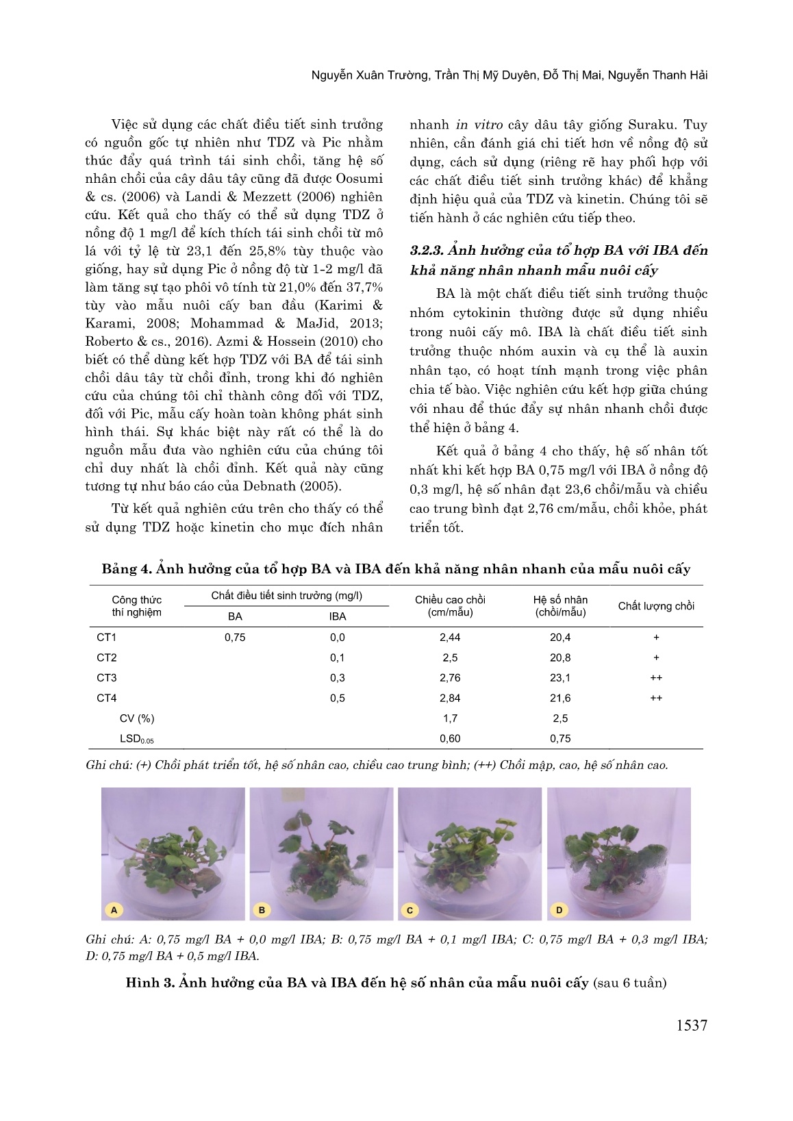 Nhân nhanh in vitro dâu tây (Fragaria x Ananassa Duch) giống “Sunraku” nhập nội từ Nhật Bản trang 7