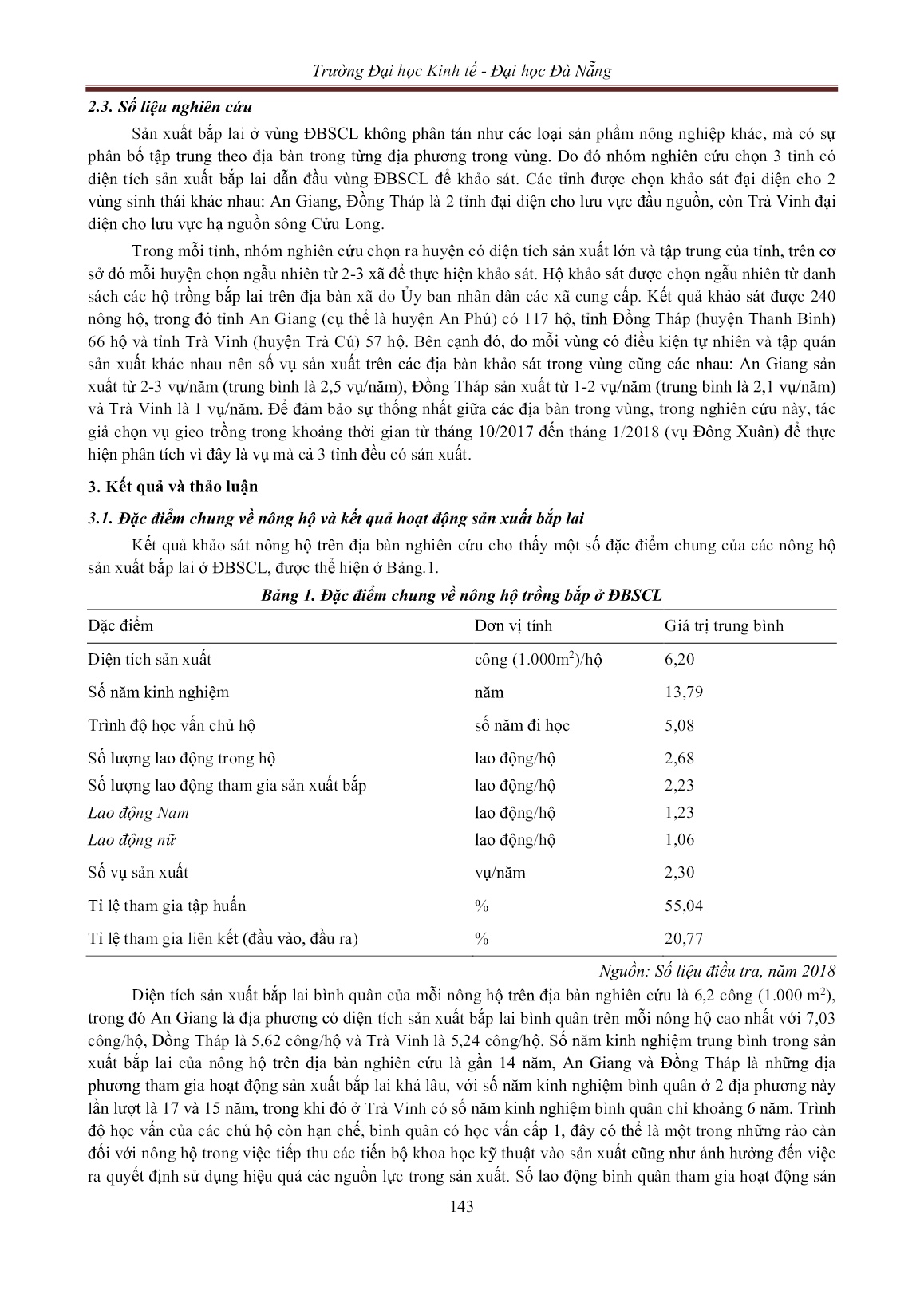 Hiệu quả sử dụng đầu vào trong sản xuất bắp lai ở đồng bằng sông Cửu Long: Ứng dụng phương pháp ước lượng một bước trang 5