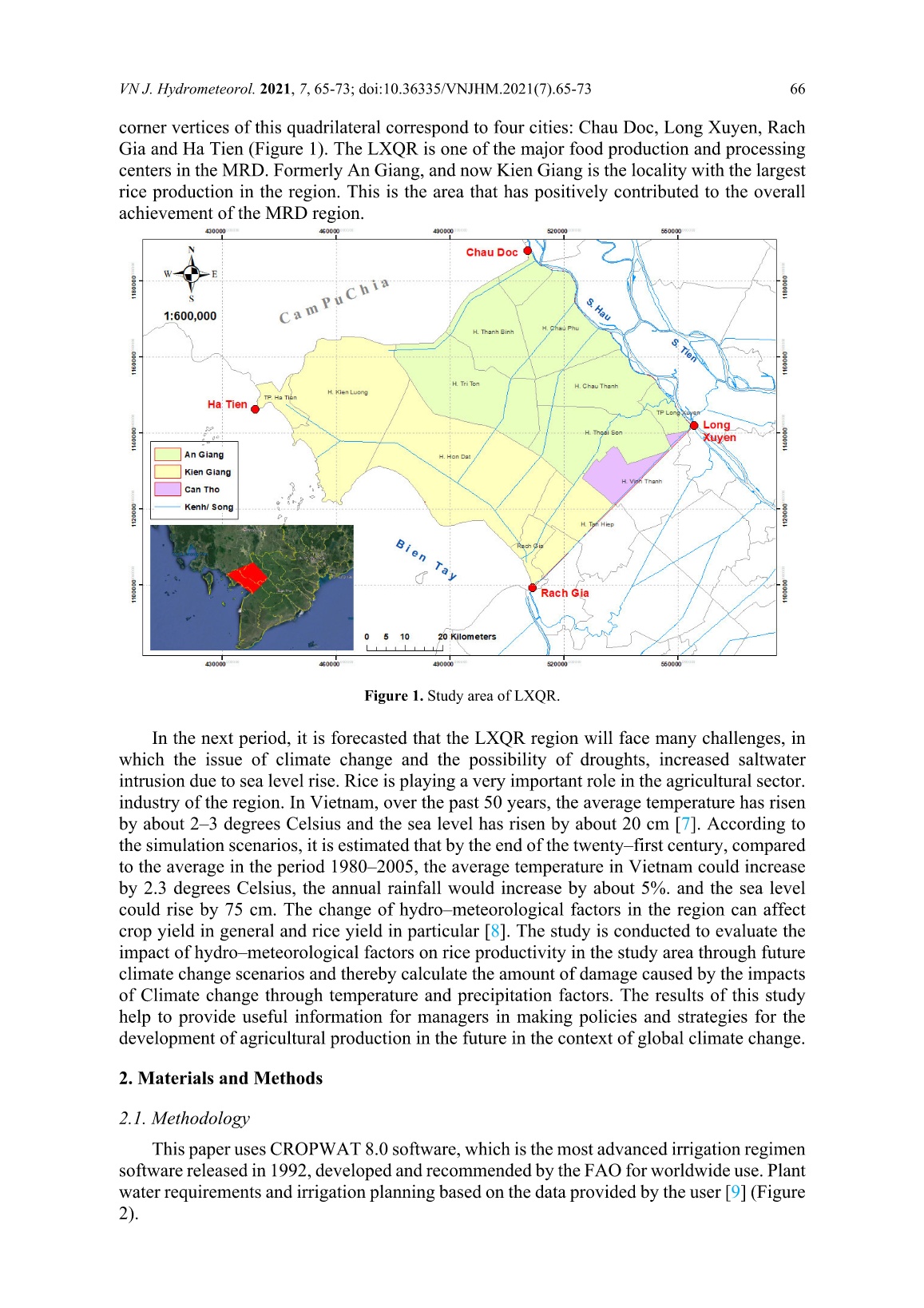 Study on assessing the impact of climate change (Temperature and Rainfall) on rice yield in the Long Xuyen Quadrangle region (LXQR) – Vietnam trang 2