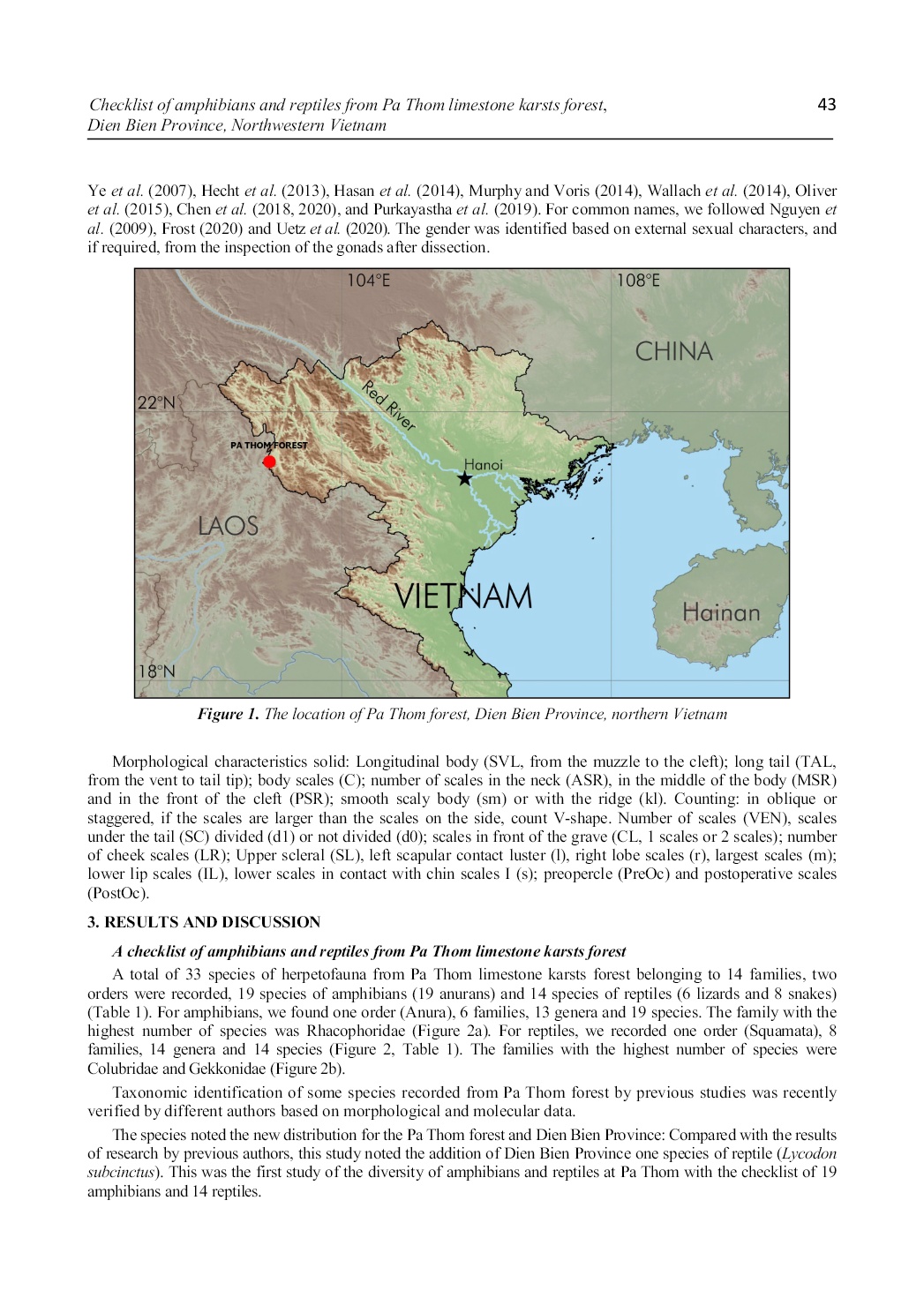 Checklist of amphibians and reptiles from pa thom limestone karsts forest, dien bien province, northwestern vietnam trang 2