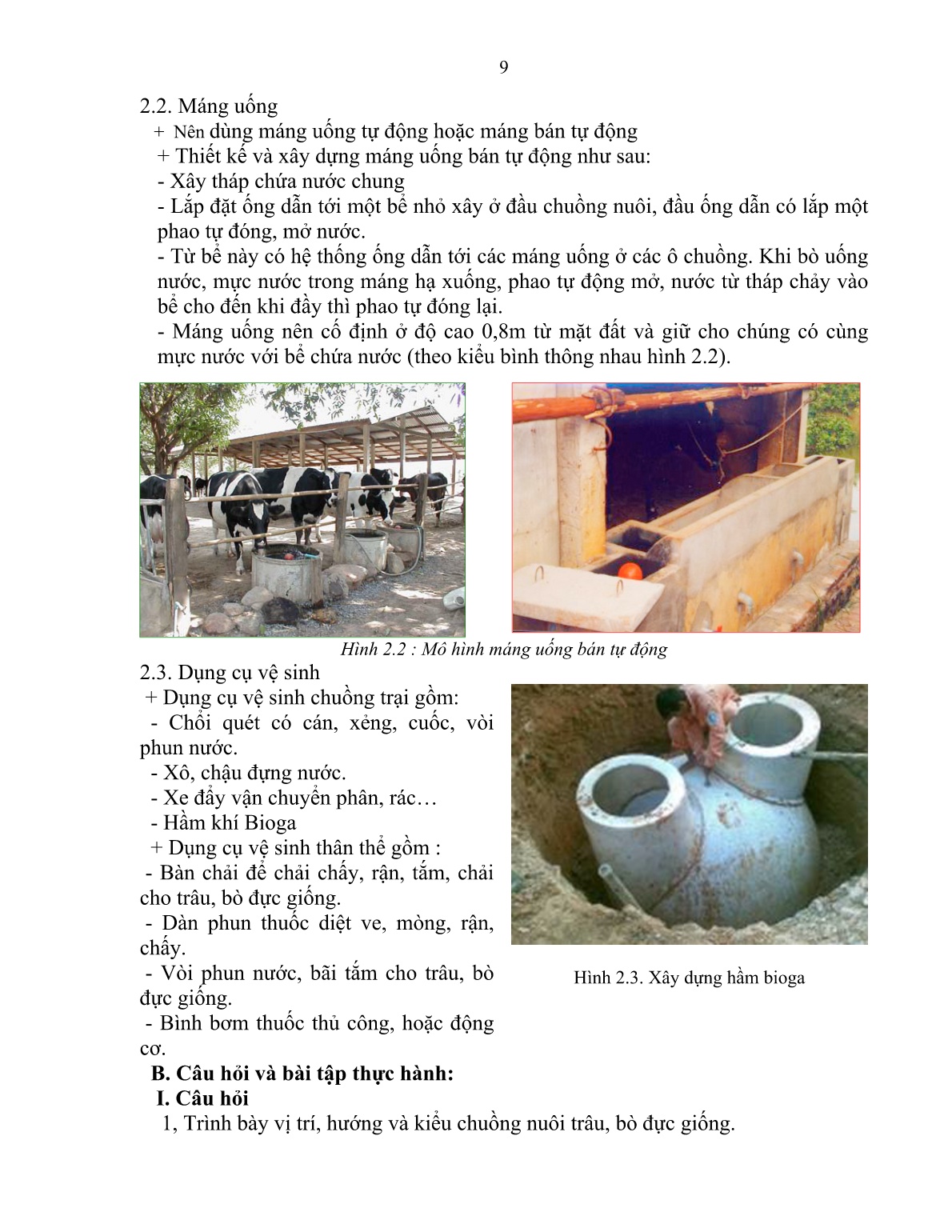 Giáo trình mô đun Nuôi trâu, bò đực giống (Trình độ: Sơ cấp nghề) trang 10