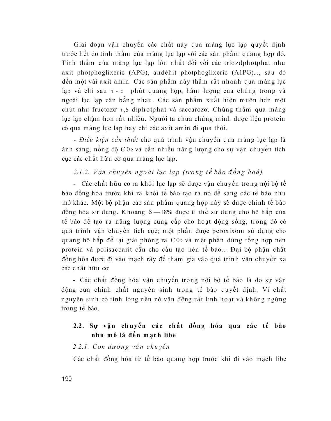 Giáo trình Sinh lí thực vật (Phần 2) trang 5