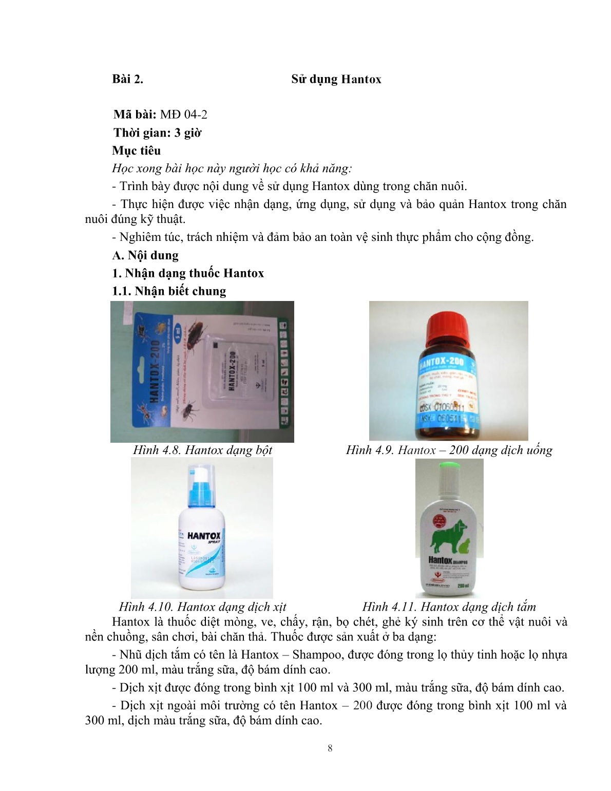 Giáo trình mô đun Xác định thuốc ký sinh trùng (Trình độ: Đào tạo dưới 3 tháng) trang 9