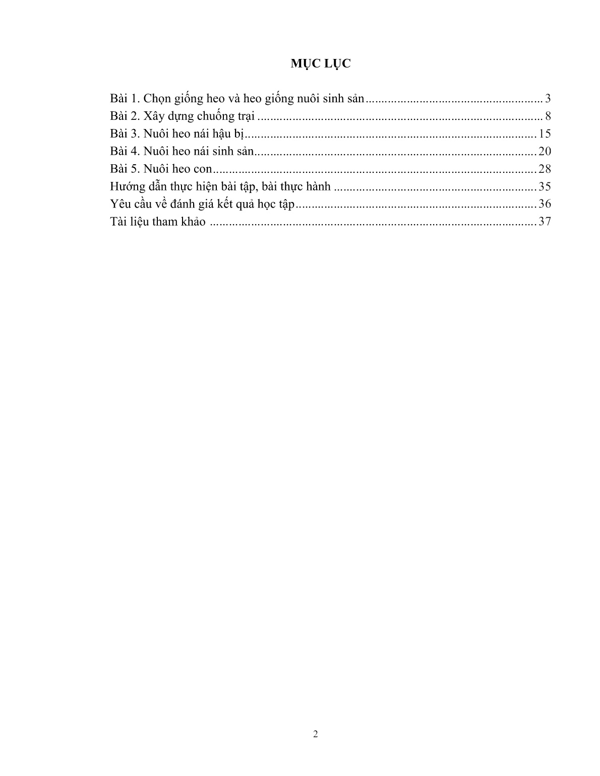 Giáo trình mô đun Chăn nuôi heo nái (Trình độ: Đào tạo dưới 3 tháng) trang 3