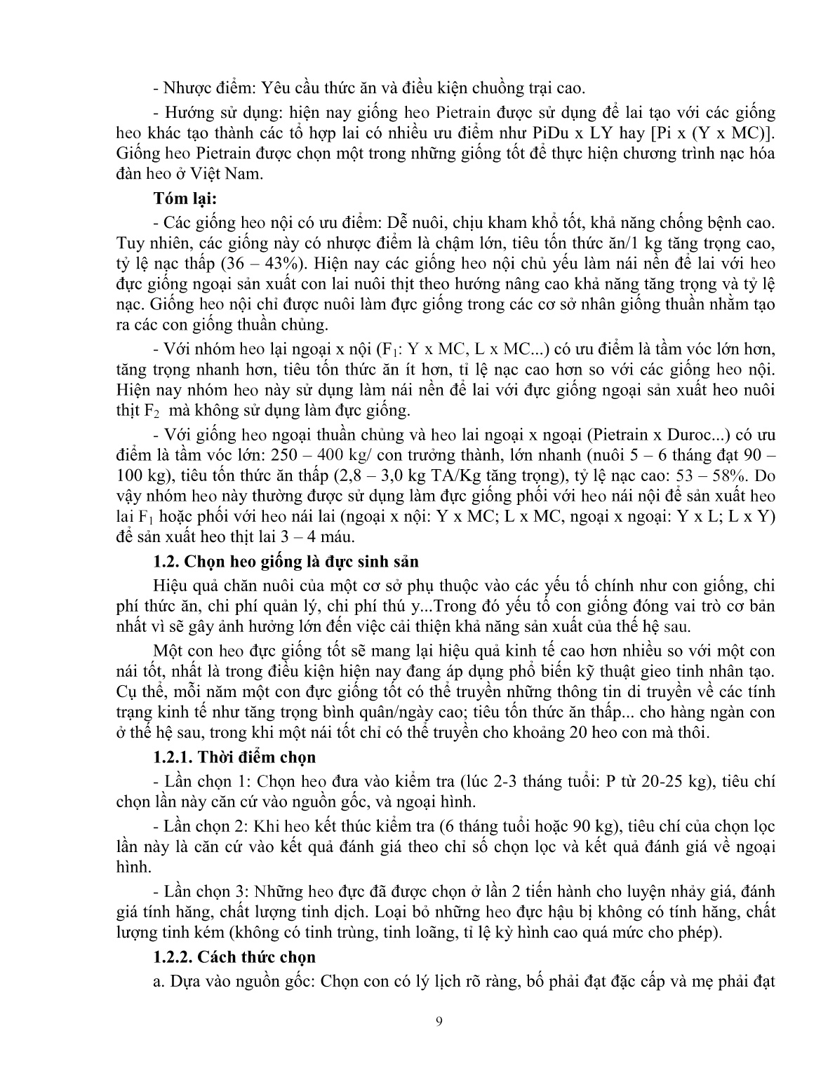 Giáo trình mô đun Chăn nuôi heo đực giống (Trình độ: Đào tạo dưới 3 tháng) trang 10