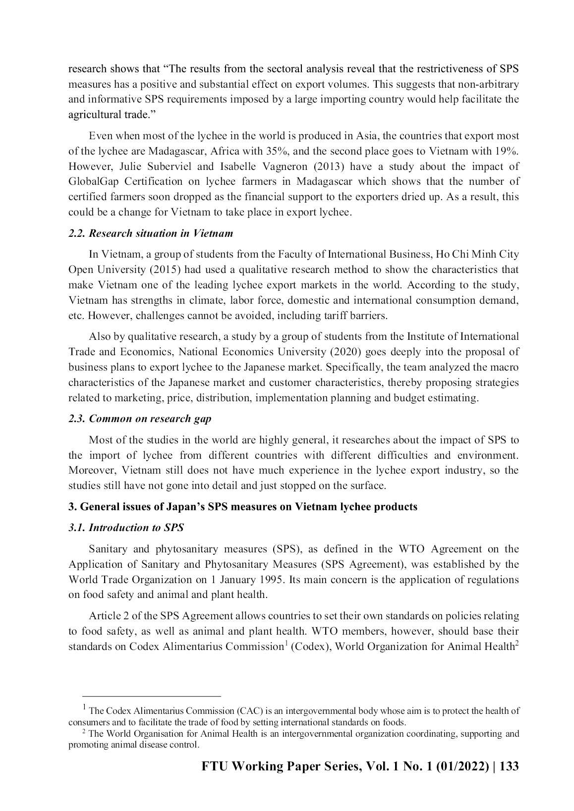 Các quy định về SPS - Kiểm dịch động thực vật Nhật Bản đối với mặt hàng vải xuất khẩu của Việt Nam: Thực trạng và giải pháp trang 3