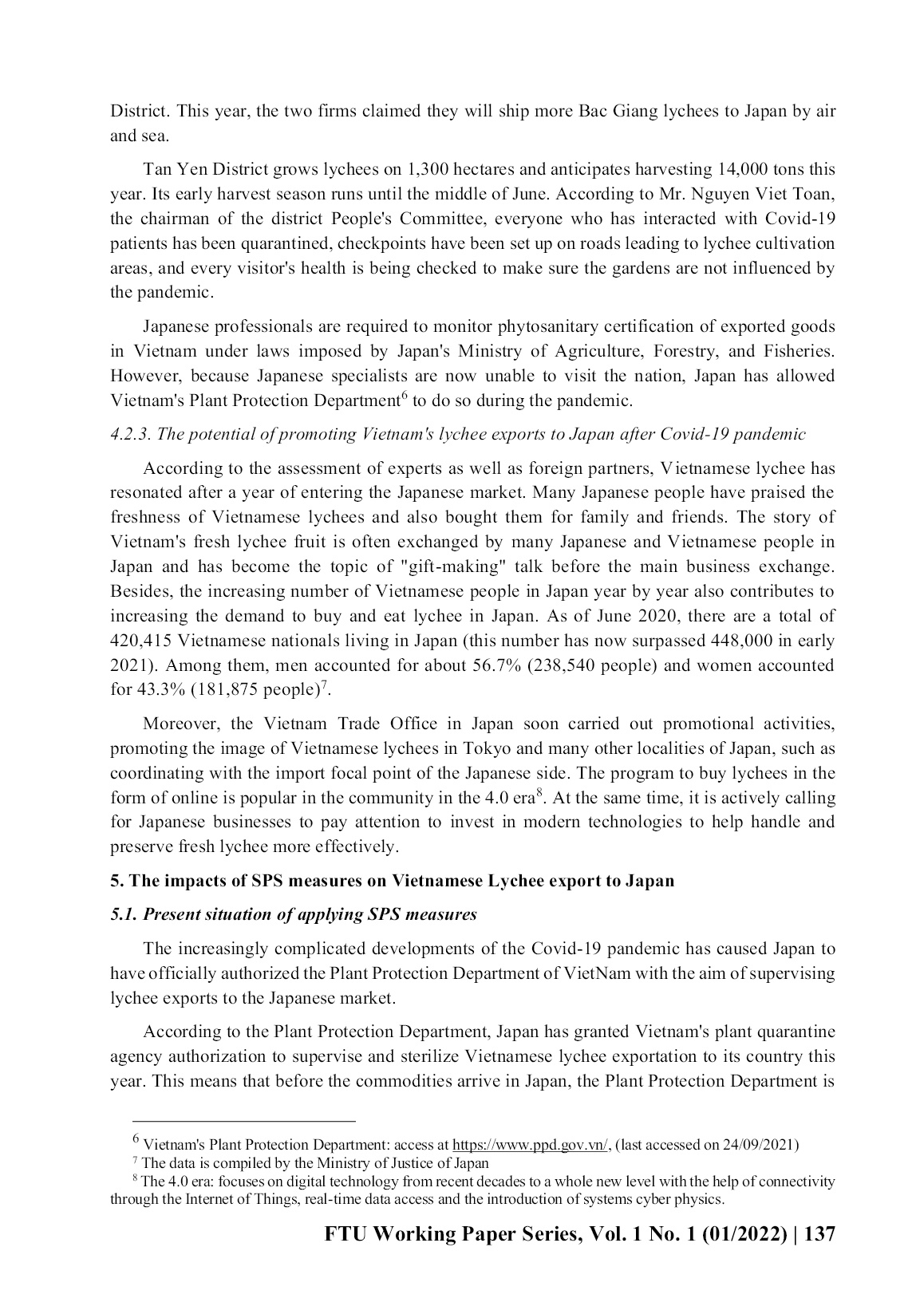 Các quy định về SPS - Kiểm dịch động thực vật Nhật Bản đối với mặt hàng vải xuất khẩu của Việt Nam: Thực trạng và giải pháp trang 7