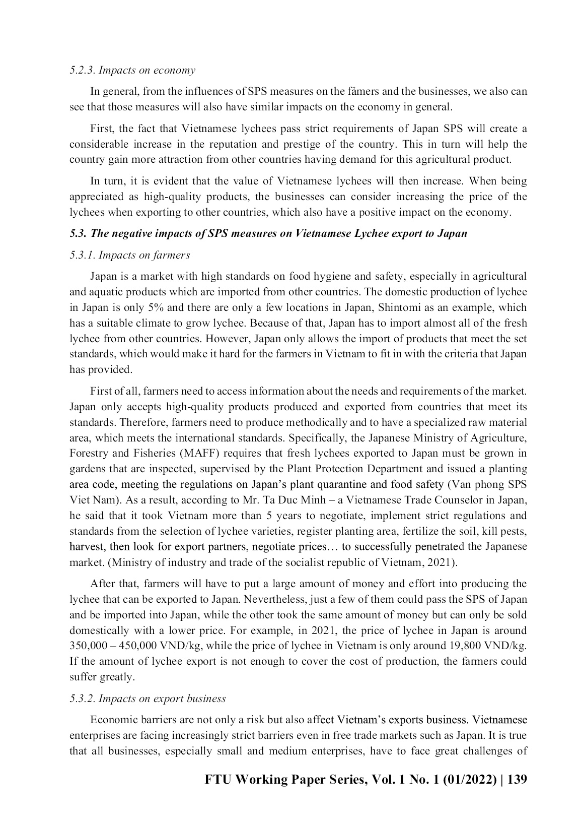 Các quy định về SPS - Kiểm dịch động thực vật Nhật Bản đối với mặt hàng vải xuất khẩu của Việt Nam: Thực trạng và giải pháp trang 9