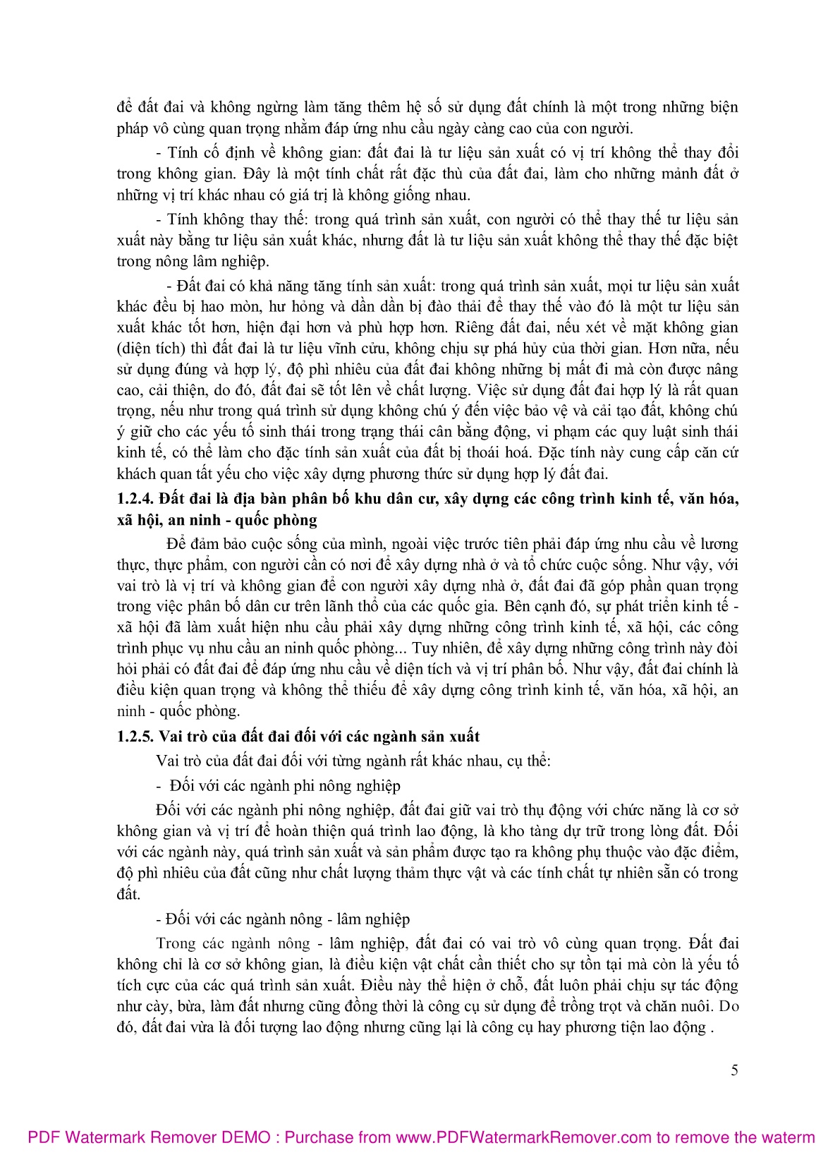 Bài giảng Quy hoạch sử dụng đất (Phần 1) trang 6