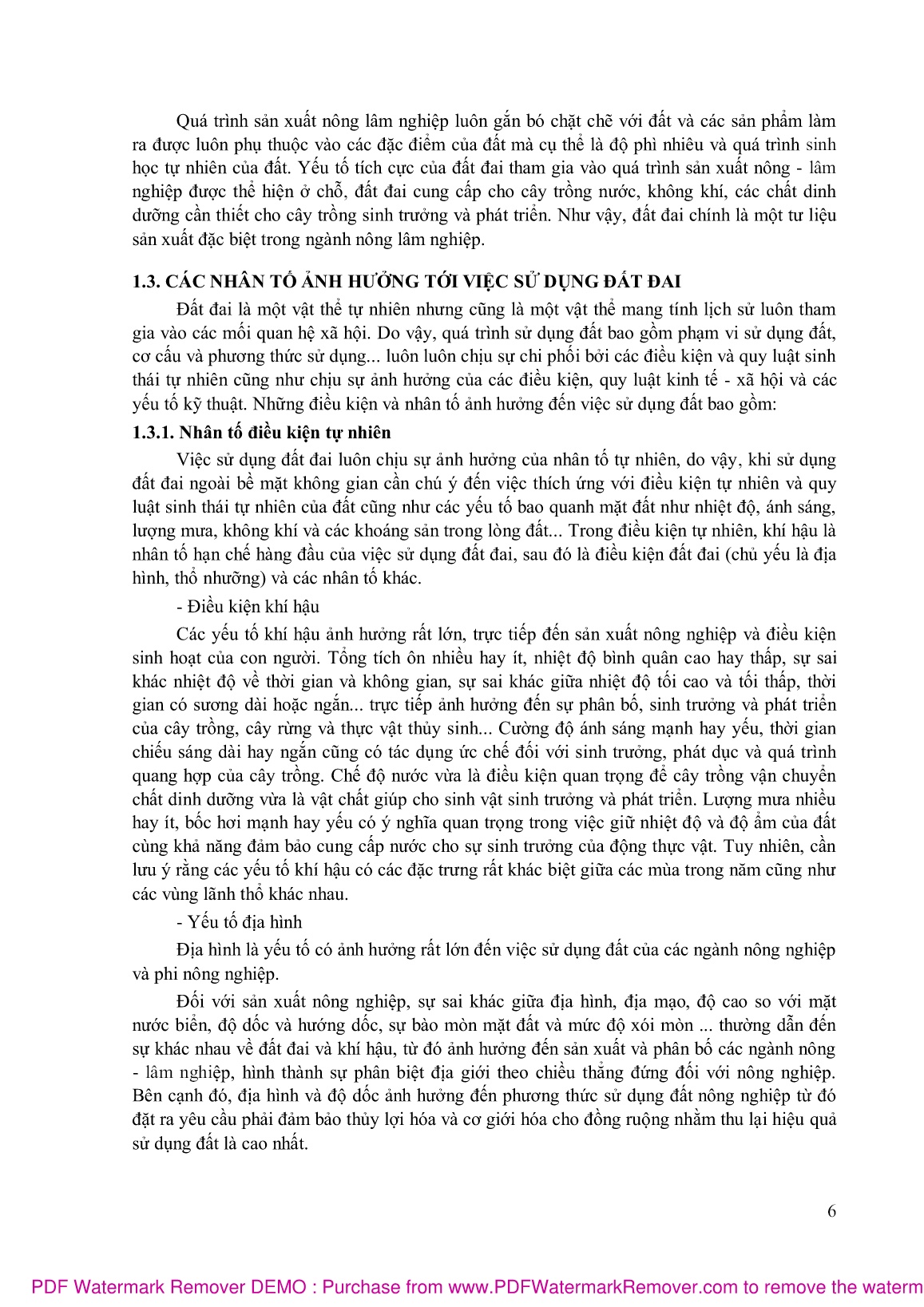Bài giảng Quy hoạch sử dụng đất (Phần 1) trang 7