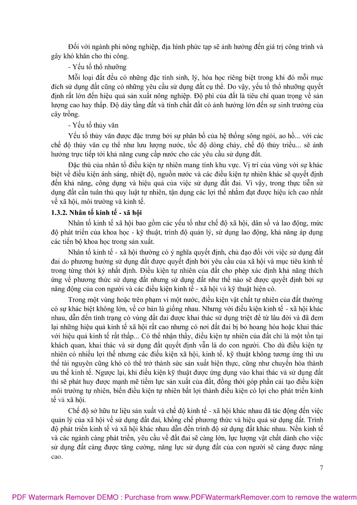 Bài giảng Quy hoạch sử dụng đất (Phần 1) trang 8