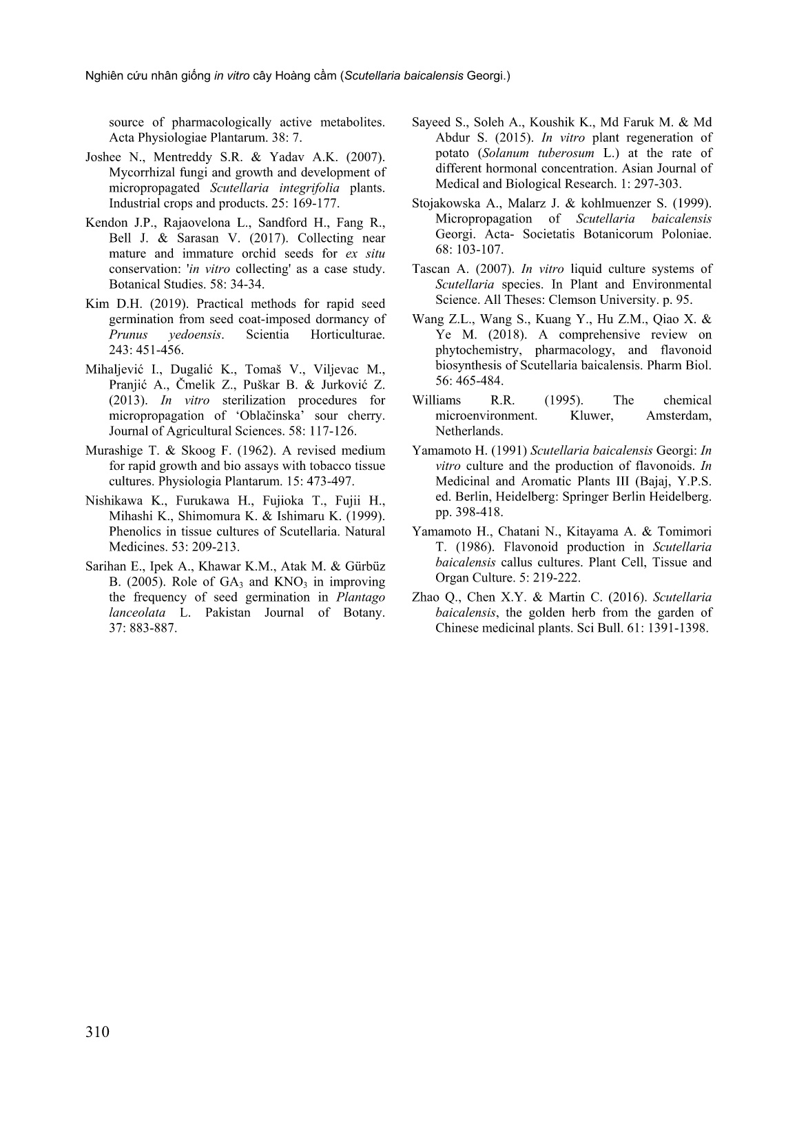 Nghiên cứu nhân giống in vitro cây hoàng cầm (Scutellaria Baicalensis Georgi.) trang 10