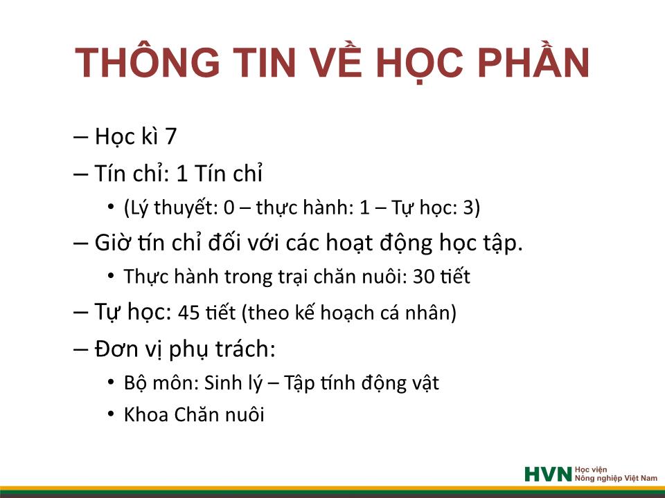 Bài giảng Rèn nghề chăn nuôi 2 trang 2