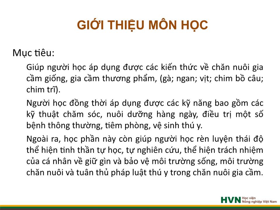 Bài giảng Rèn nghề chăn nuôi 2 trang 3