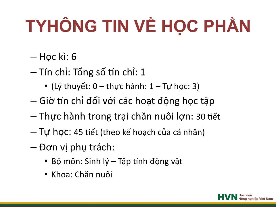 Bài giảng Rèn nghề chăn nuôi 1 trang 2