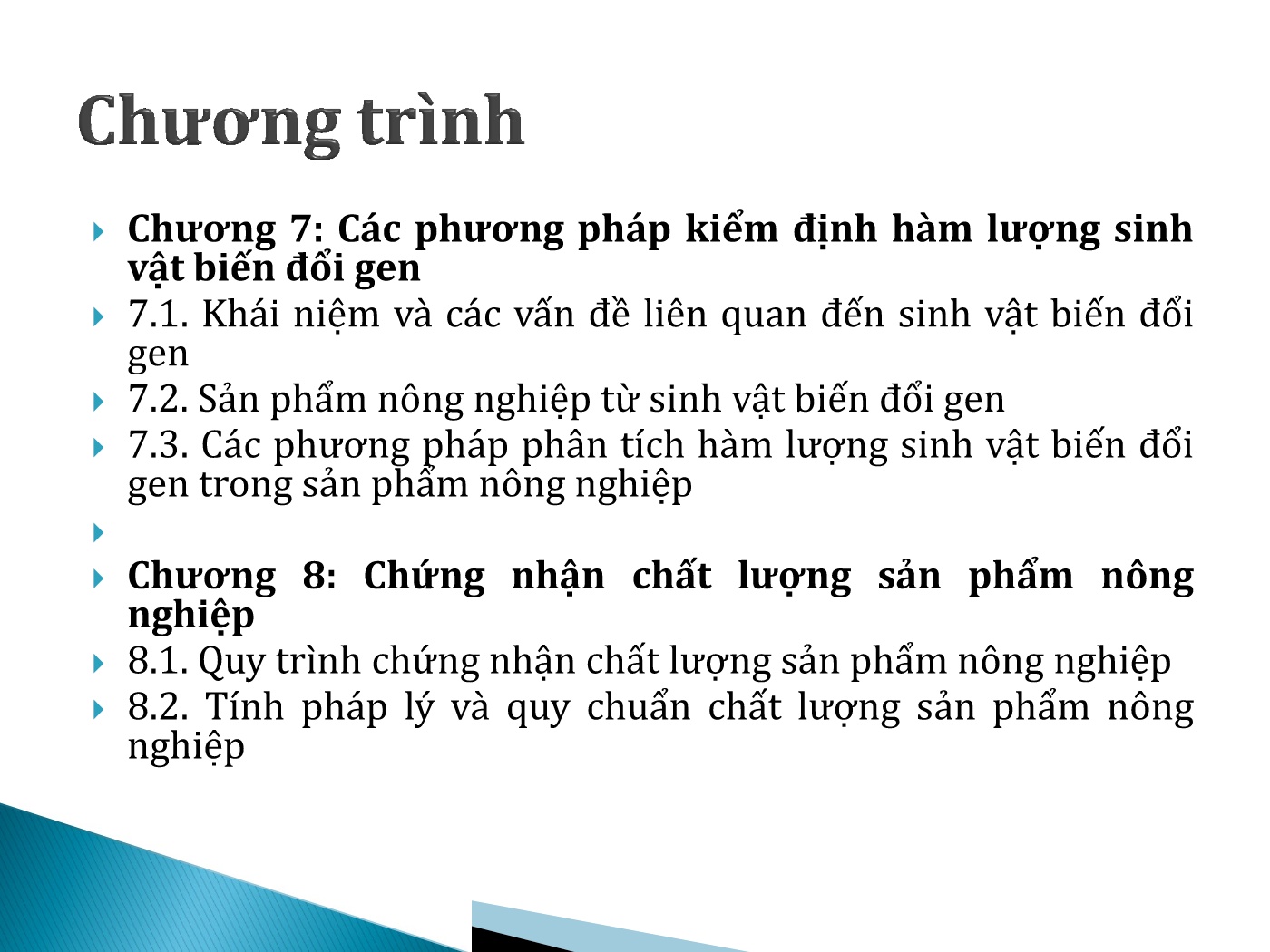 Bài giảng Kiểm định sản phẩm nông nghiệp trang 5