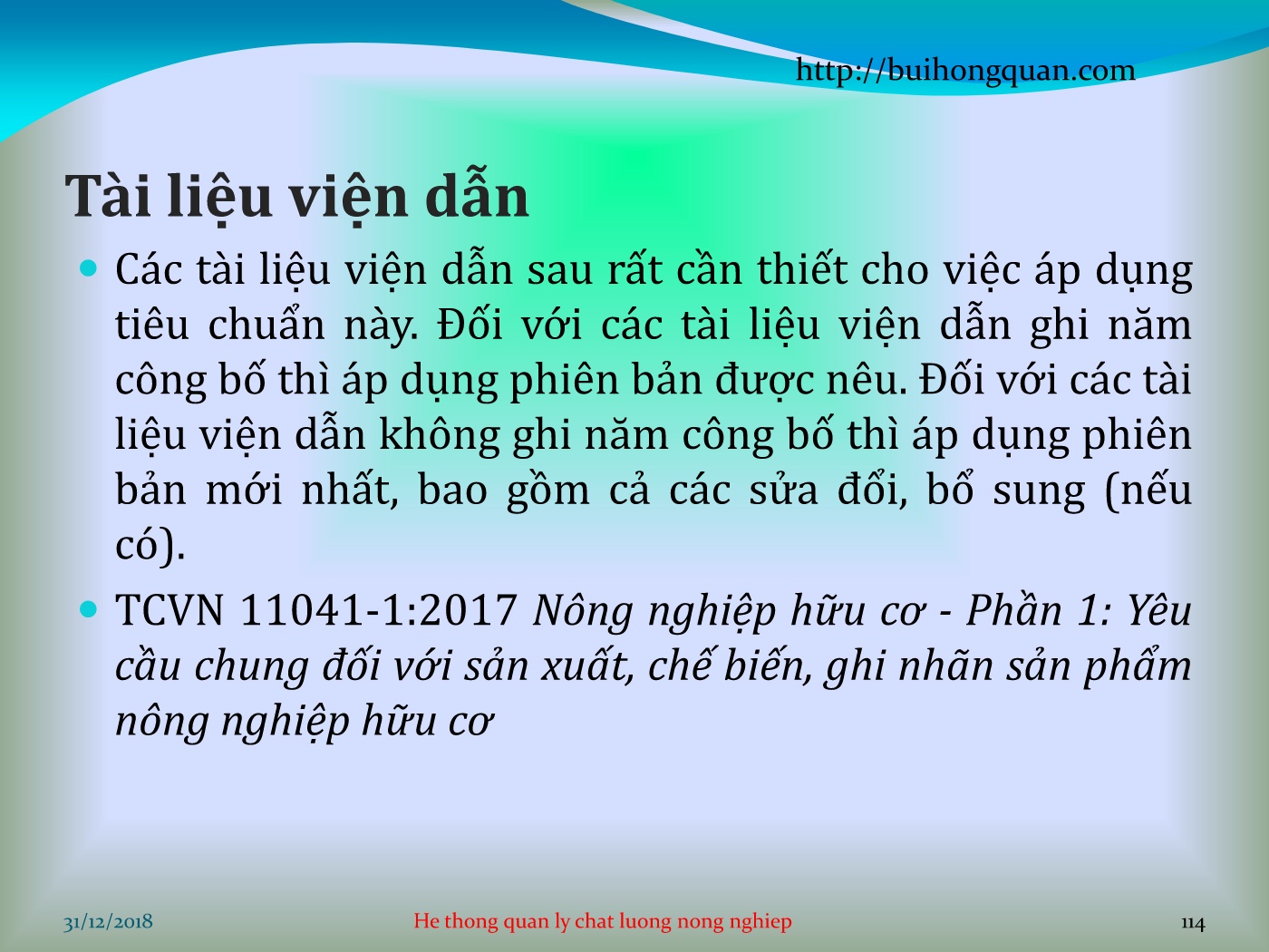 Bài giảng Hệ thống quản lý chất lượng - Chương 2: Nông nghiệp hữu cơ - Phần 2: Trồng trọ hữu cơ (TT) trang 4