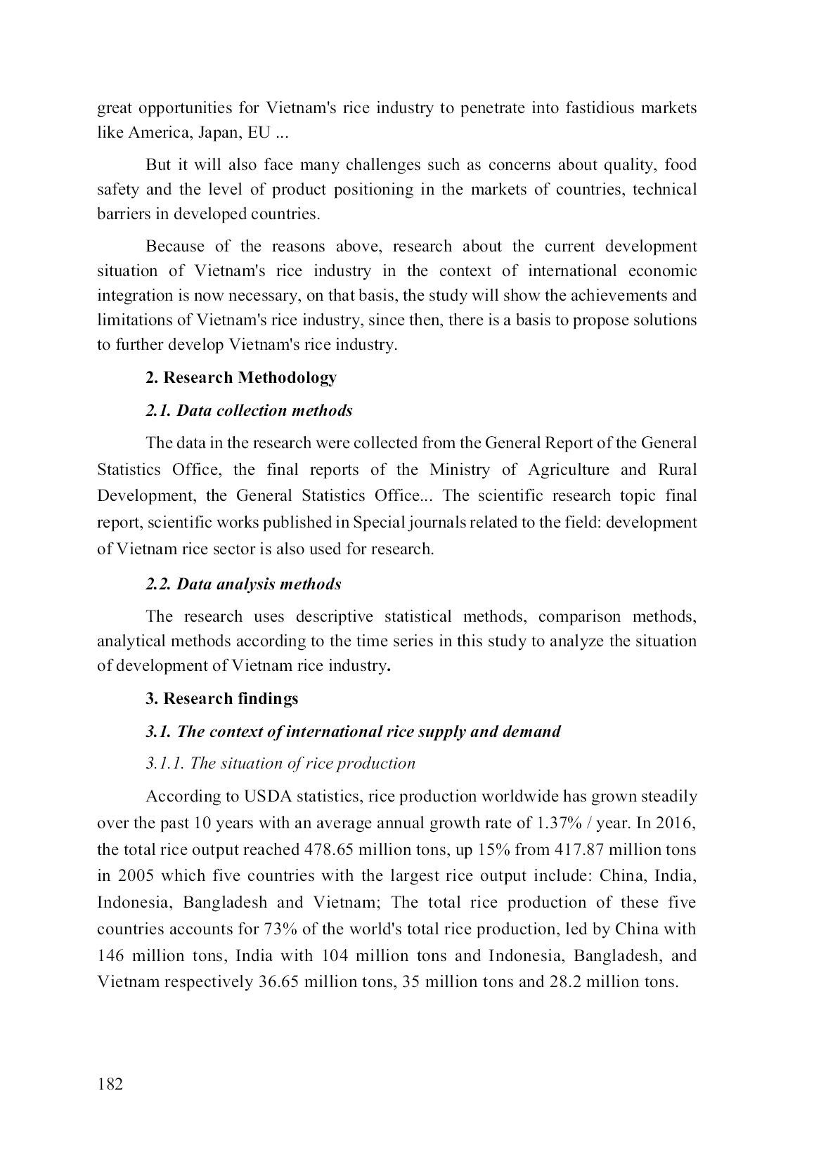 Development of vietnamese rice industry in the context of integration trang 2