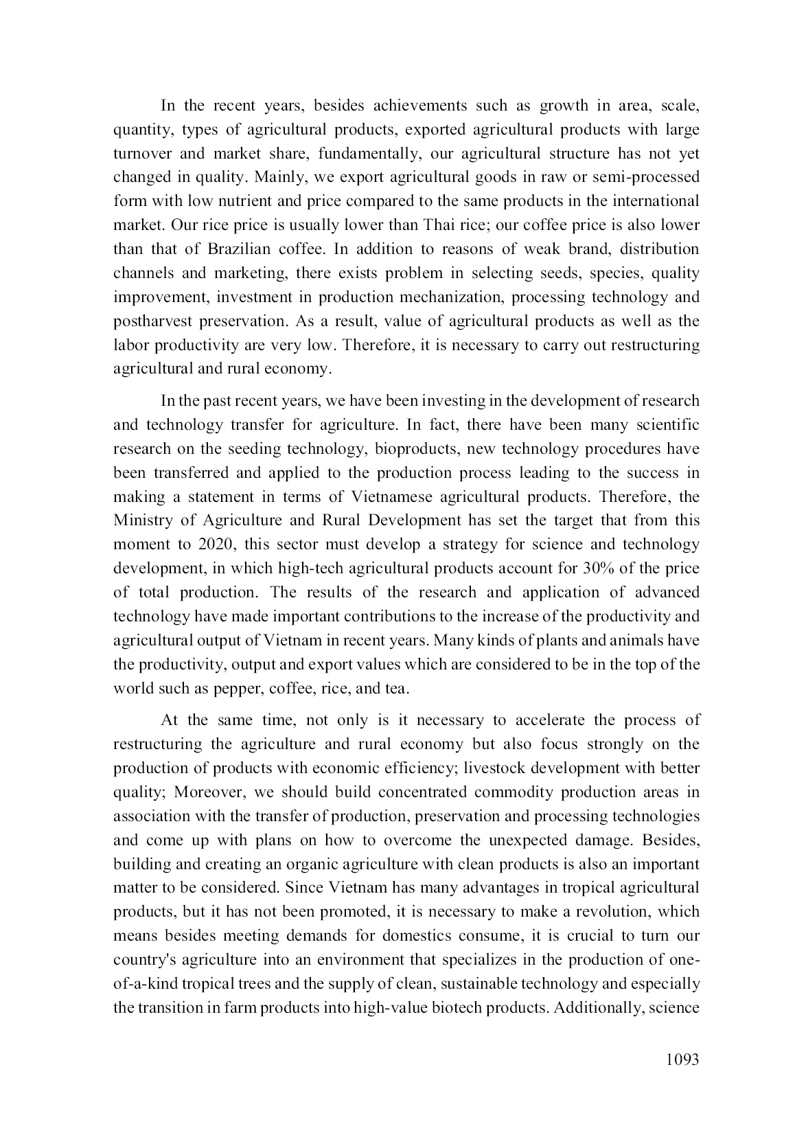 Developing the sustainable agriculture in vietnam in the context of the international integration trang 9