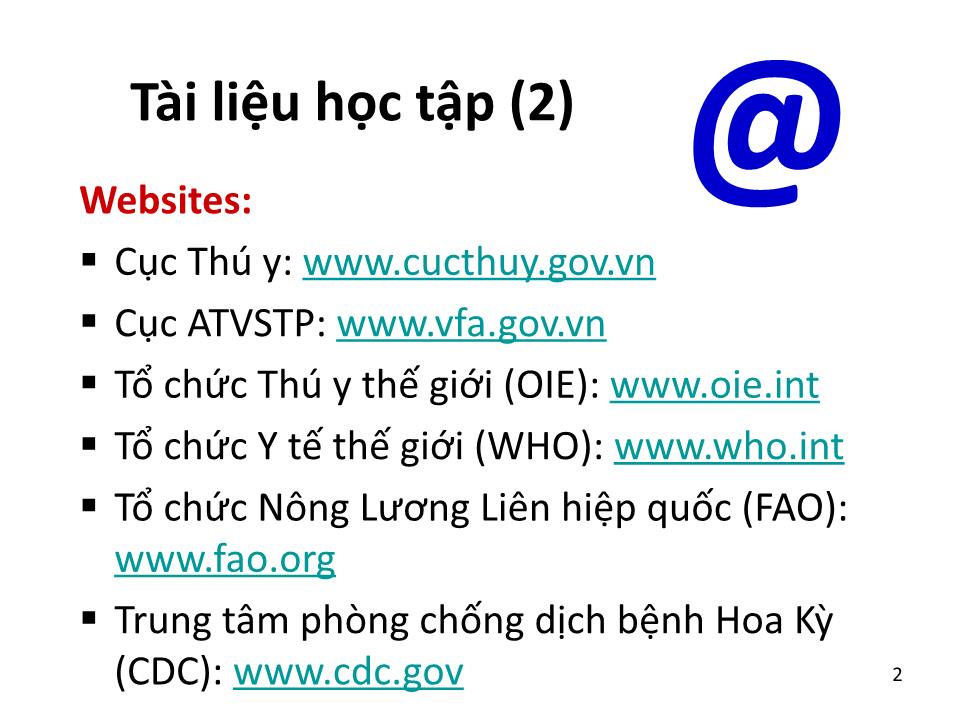 Bài giảng Vệ sinh thú Y 2 - Chương 4: Vệ sinh thức ăn và nuôi dưỡng trang 2