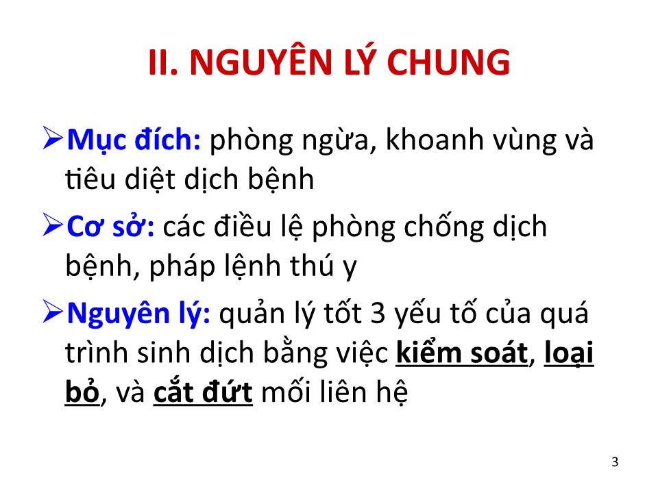 Bài giảng Vệ sinh thú Y 2 - Chương 5: Vệ sinh phòng chống dịch bệnh trang 3