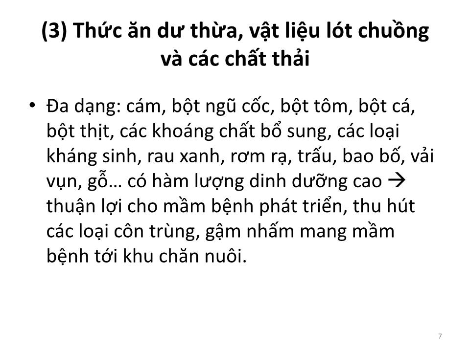 Bài giảng Vệ sinh thú Y 2 - Chương 7: Quản lý và xử lý chất thải chăn nuôi trang 7