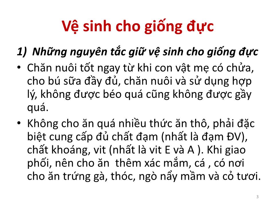 Bài giảng Vệ sinh thú Y 2 - Chương 8: Vệ sinh đối với từng loại gia súc trang 3