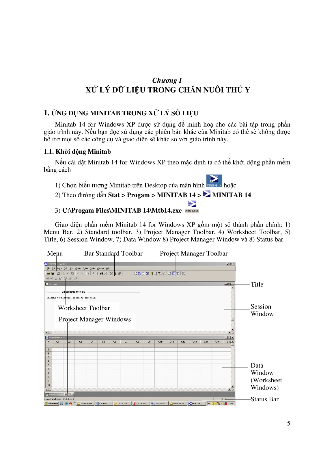 Giáo trình Tin học chuyên ngành trong chăn nuôi và thú y (Phần 1) trang 5