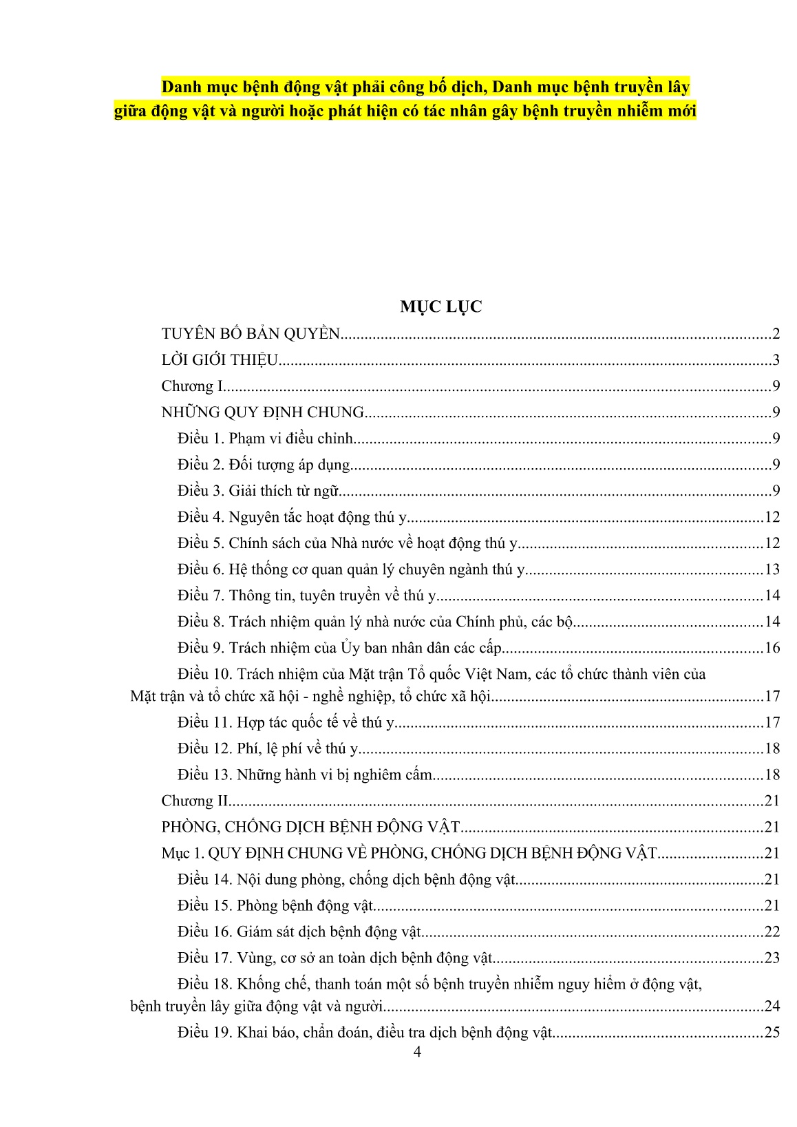 Giáo trình Luật thú y (Trình độ: Trung cấp) trang 4