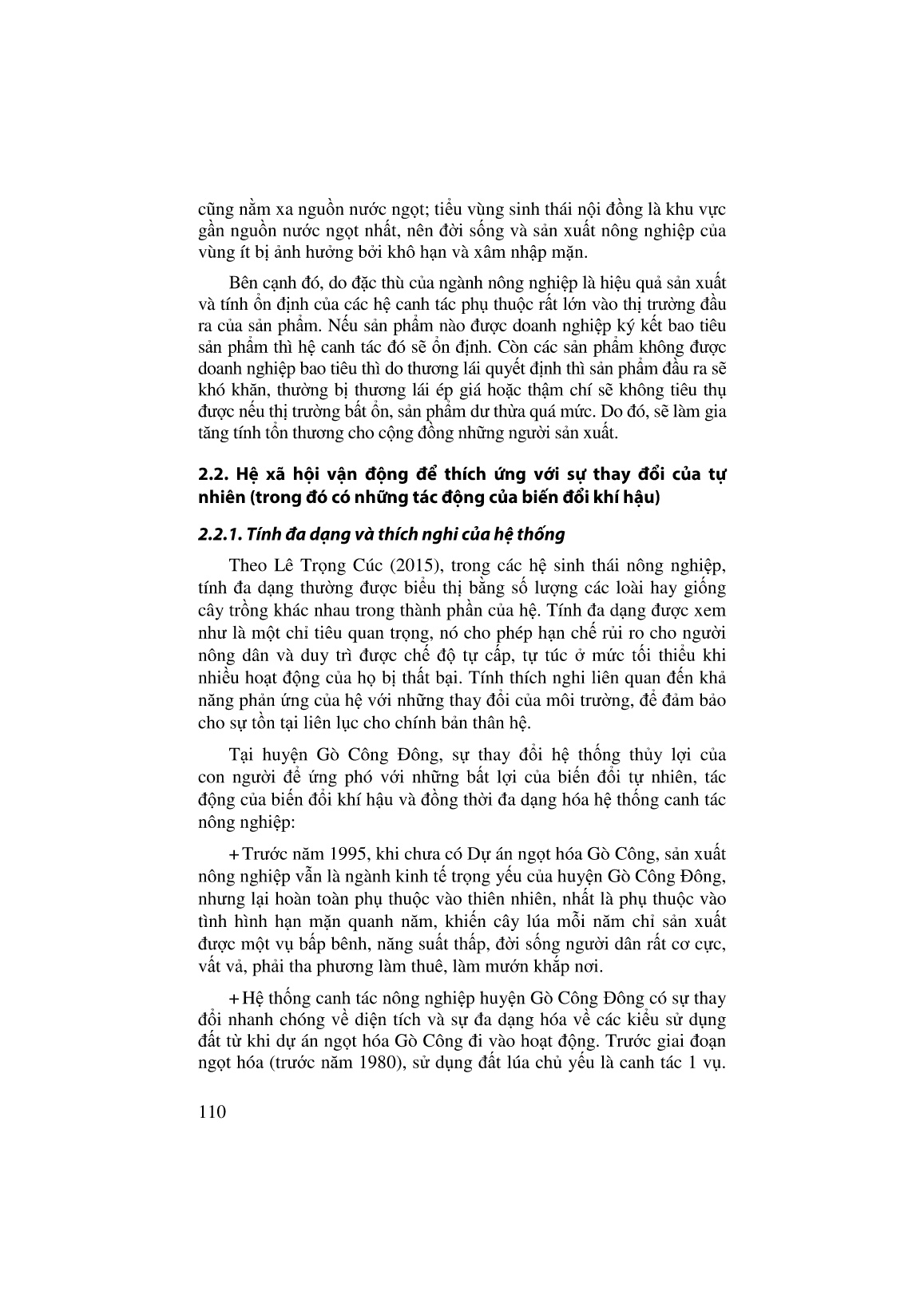Hệ sinh thái nông nghiệp và vấn đề thích ứng với biến đổi khí hậu tại huyện Gò Công Đông, tỉnh Tiền Giang trang 10