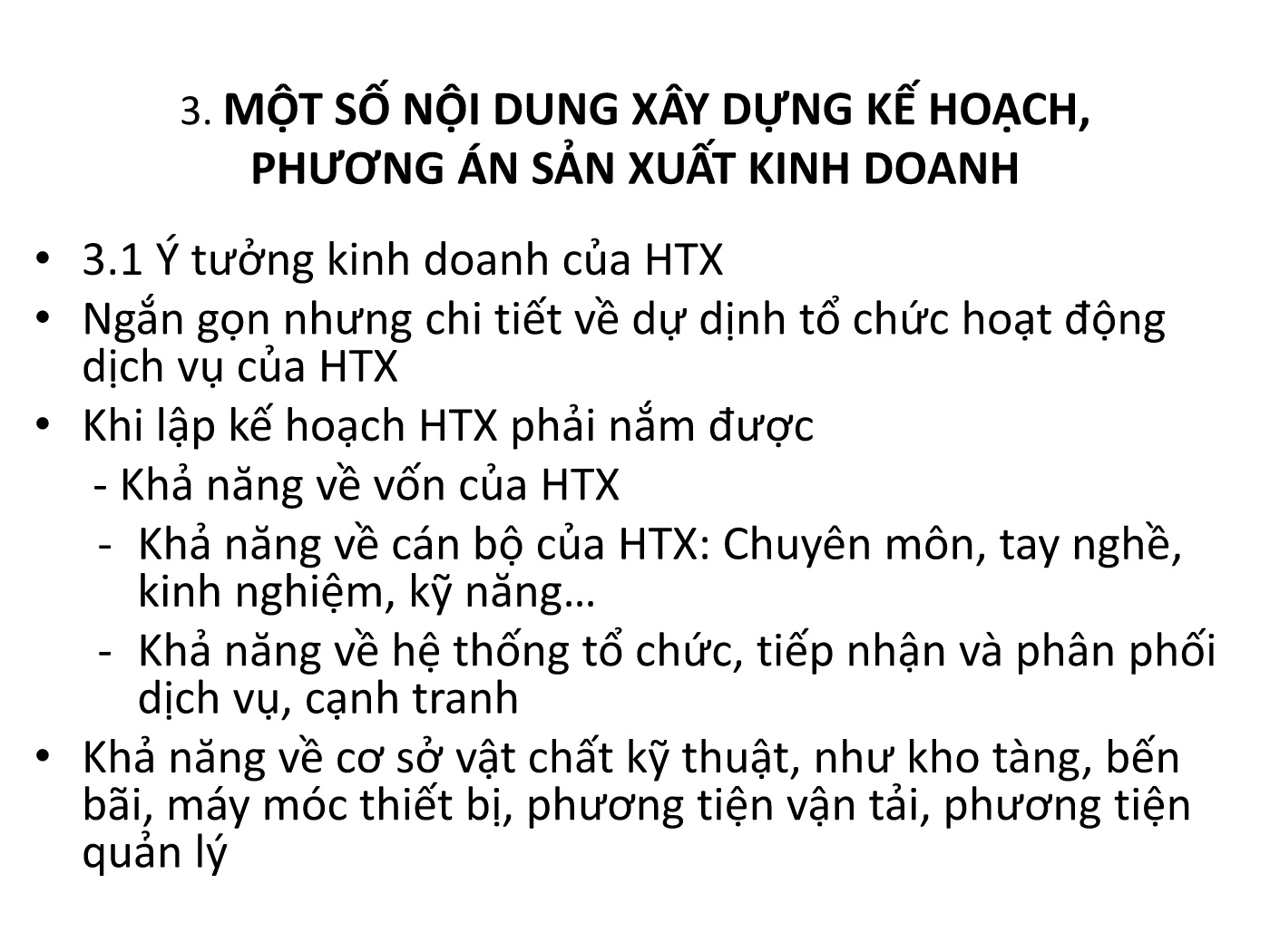 Bài giảng Hoạt động sản xuất kinh doanh của HTXNN trang 6