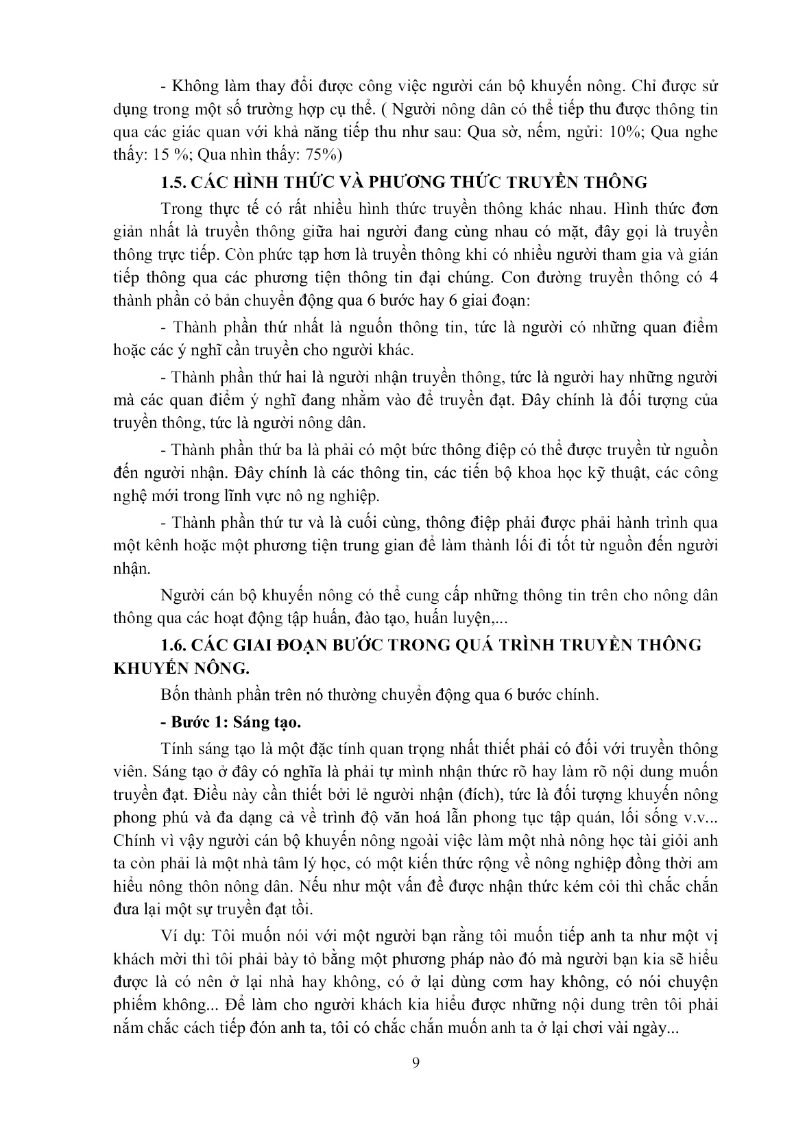 Giáo trình mô đun Truyền thông khuyến nông (Trình độ: Cao đẳng) trang 9