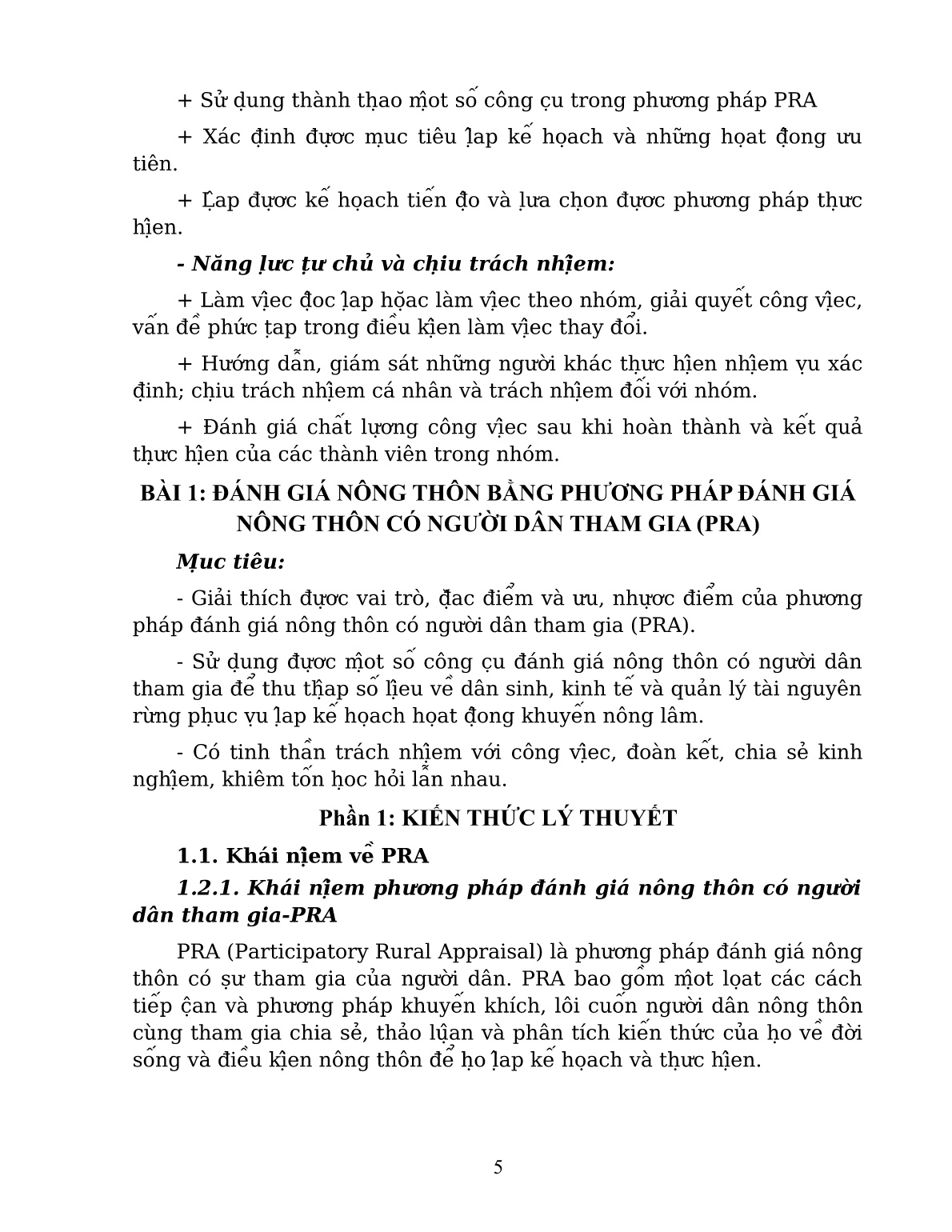 Giáo trình mô đun Lập kế hoạch khuyến nông (Trình độ: Cao đẳng) trang 5