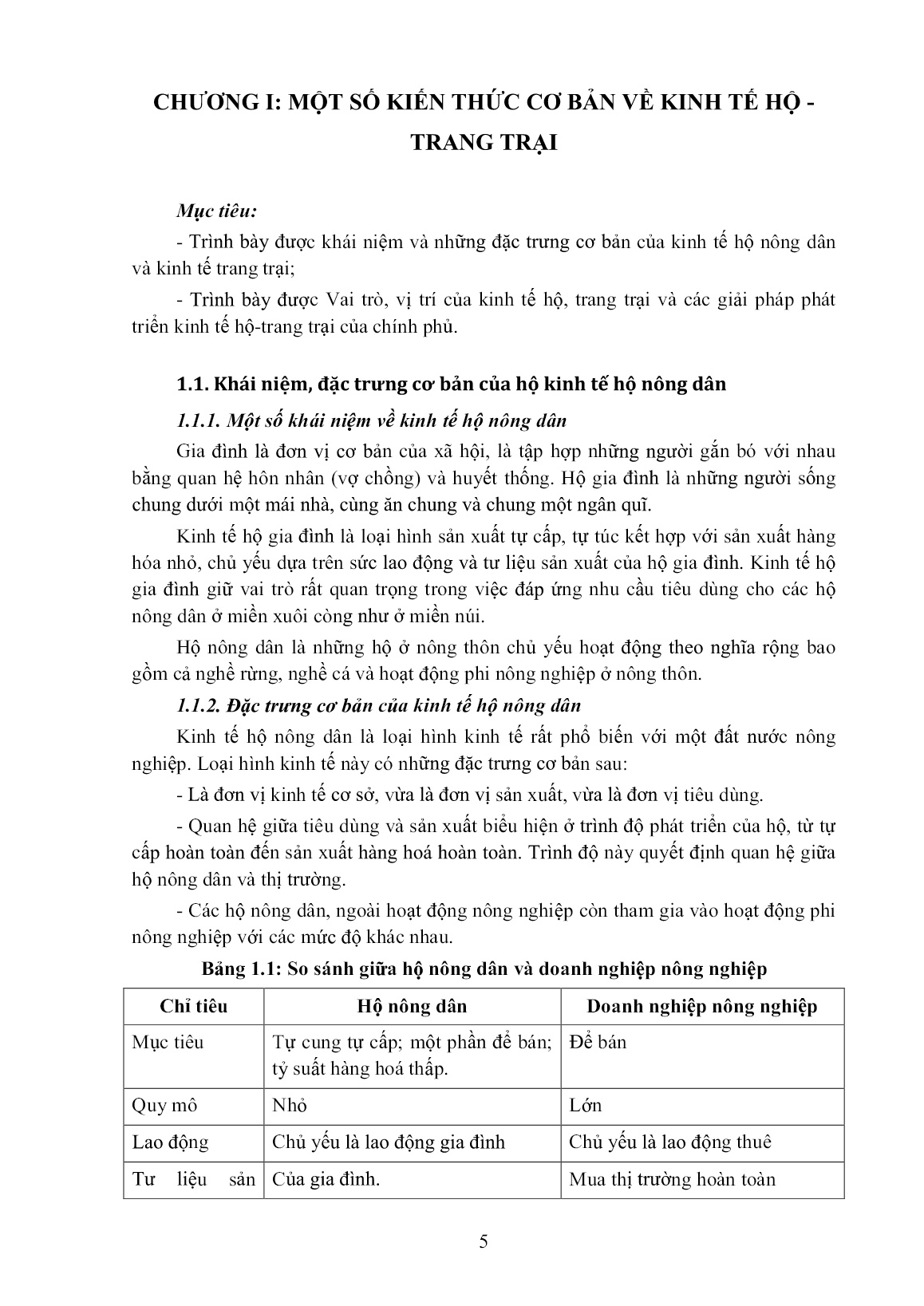 Giáo trình Quản lý kinh tế hộ trang trại nông lâm nghiệp (Trình độ: Cao đẳng) trang 5