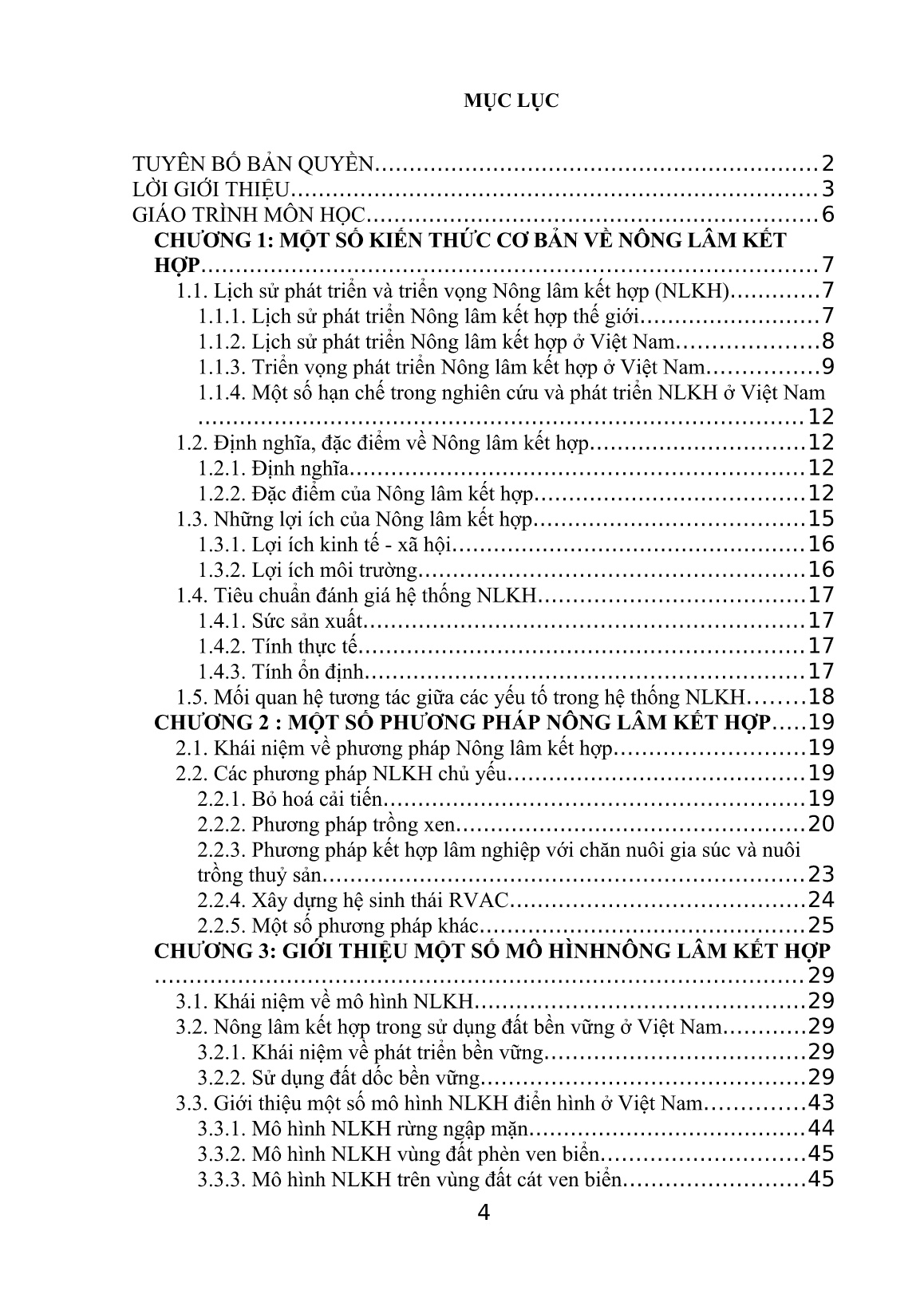 Giáo trình Nông lâm kết hợp (Trình độ: Trung cấp) trang 4