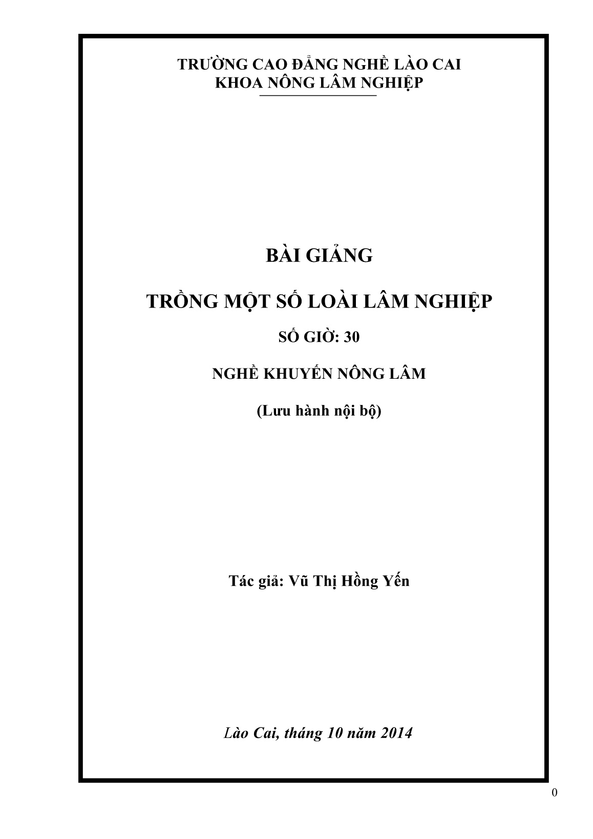 Bài giảng Trồng một số loài lâm nghiệp trang 1