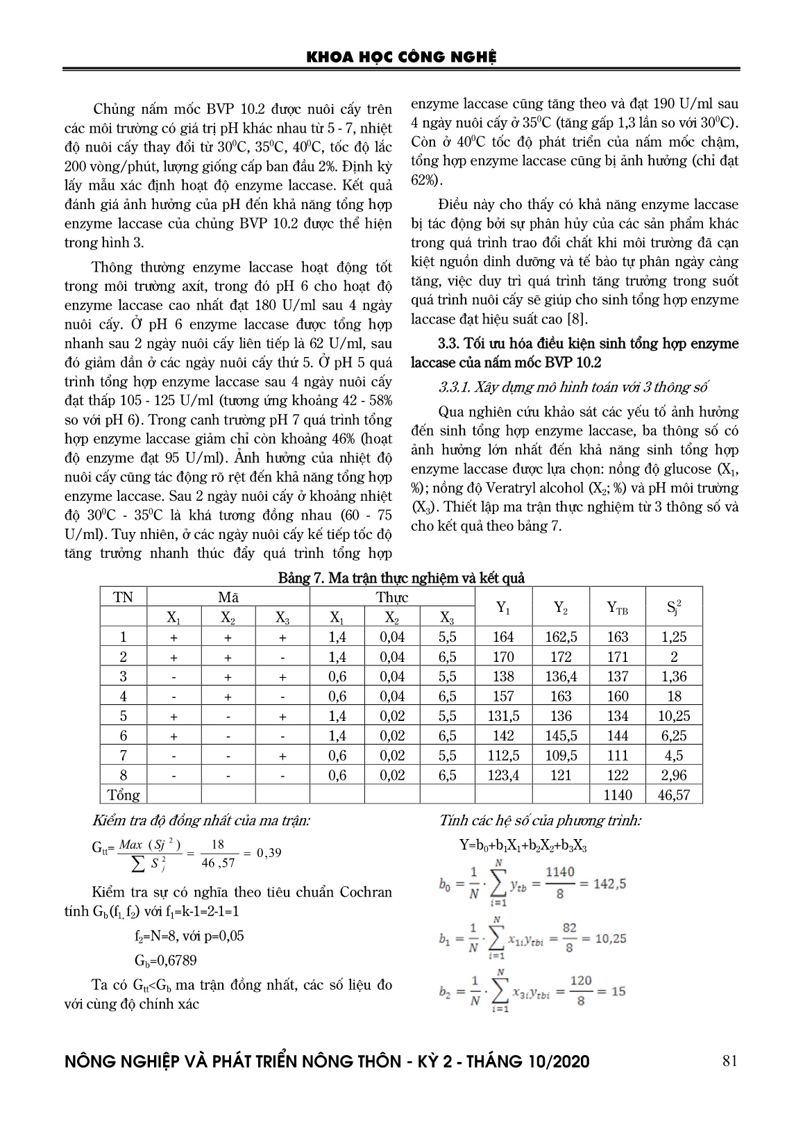 Tuyển chọn, xác định điều kiện phù hợp và tối ưu hóa điều kiện sinh tổng hợp enzyme laccase của chủng bvp 10.2 trang 8