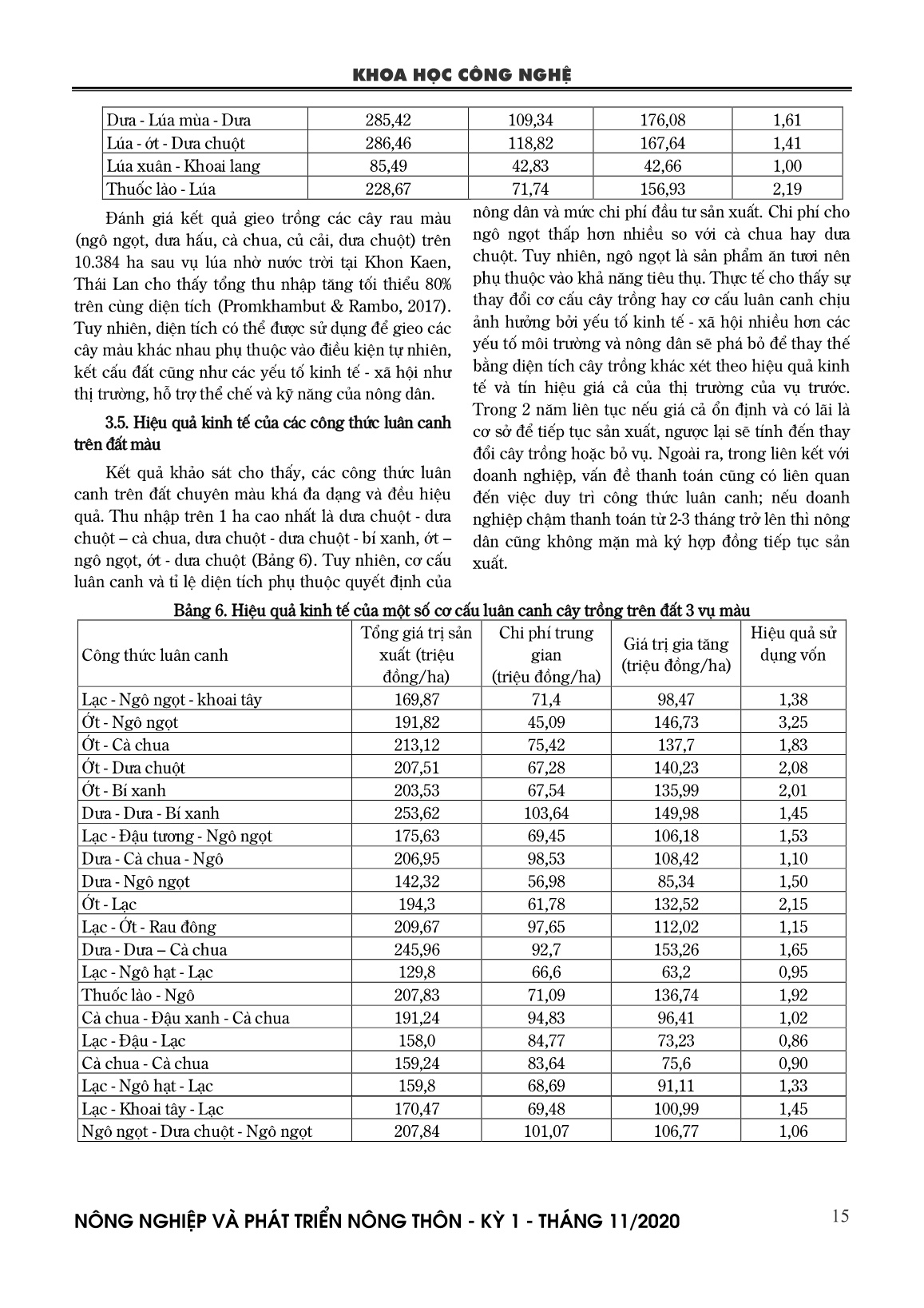 Hiện trạng và định hướng hệ thống cây trồng theo hướng nâng cao giá trị và phát triển bền vững trên vùng đất ven biển tỉnh Thanh Hóa trang 6