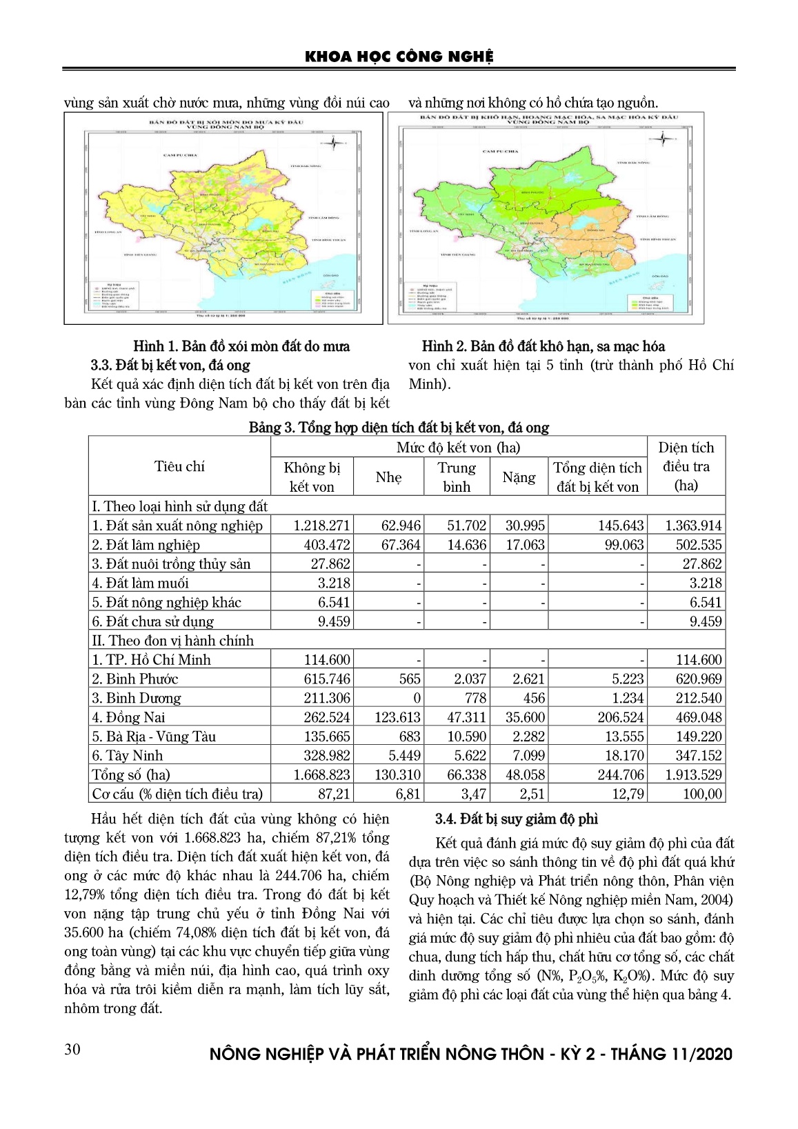 Thực trạng thoái hóa đất vùng Đông Nam Bộ trang 4