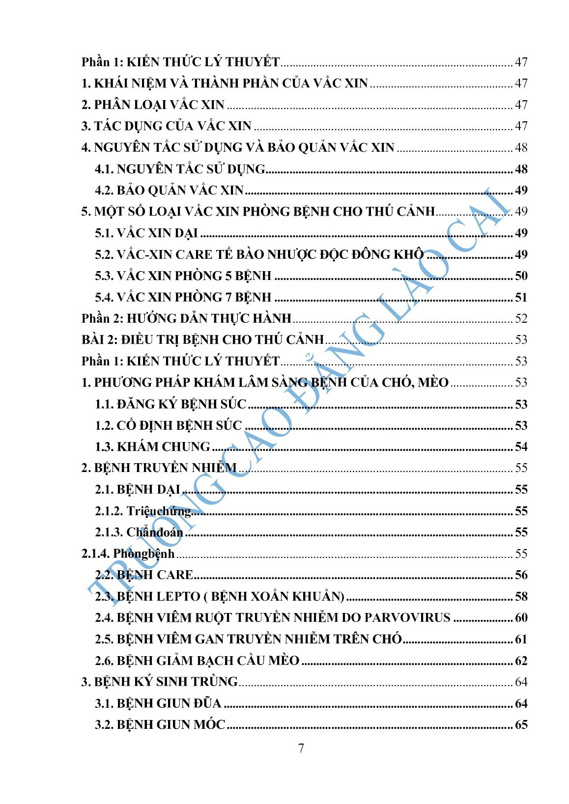 Giáo trình Chăm sóc thú cảnh (Trình độ: Sơ cấp) trang 7