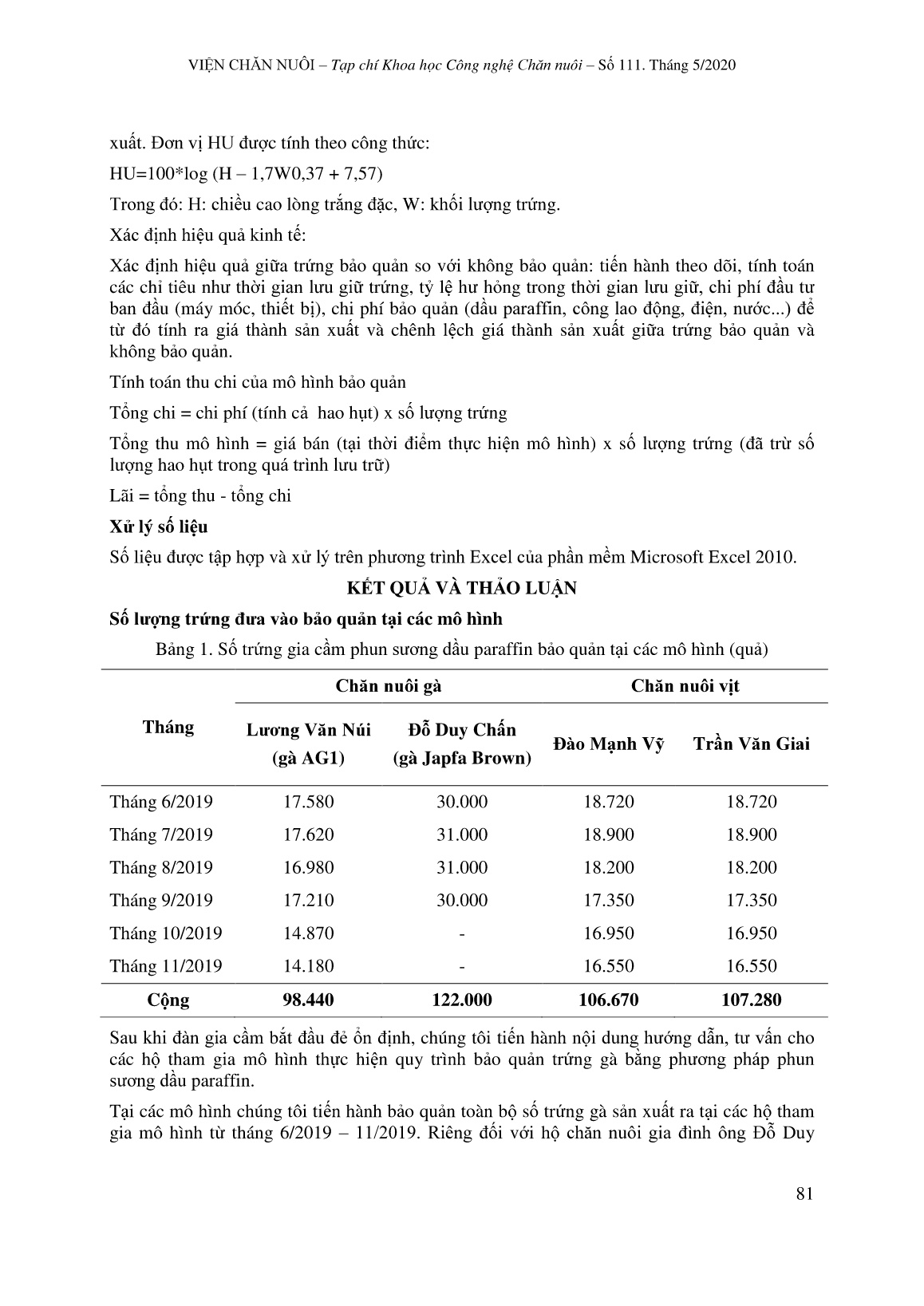 Mô hình bảo quản trứng gia cầm áp dụng phương pháp phun sương dầu Paraffin tại Hưng Yên trang 4