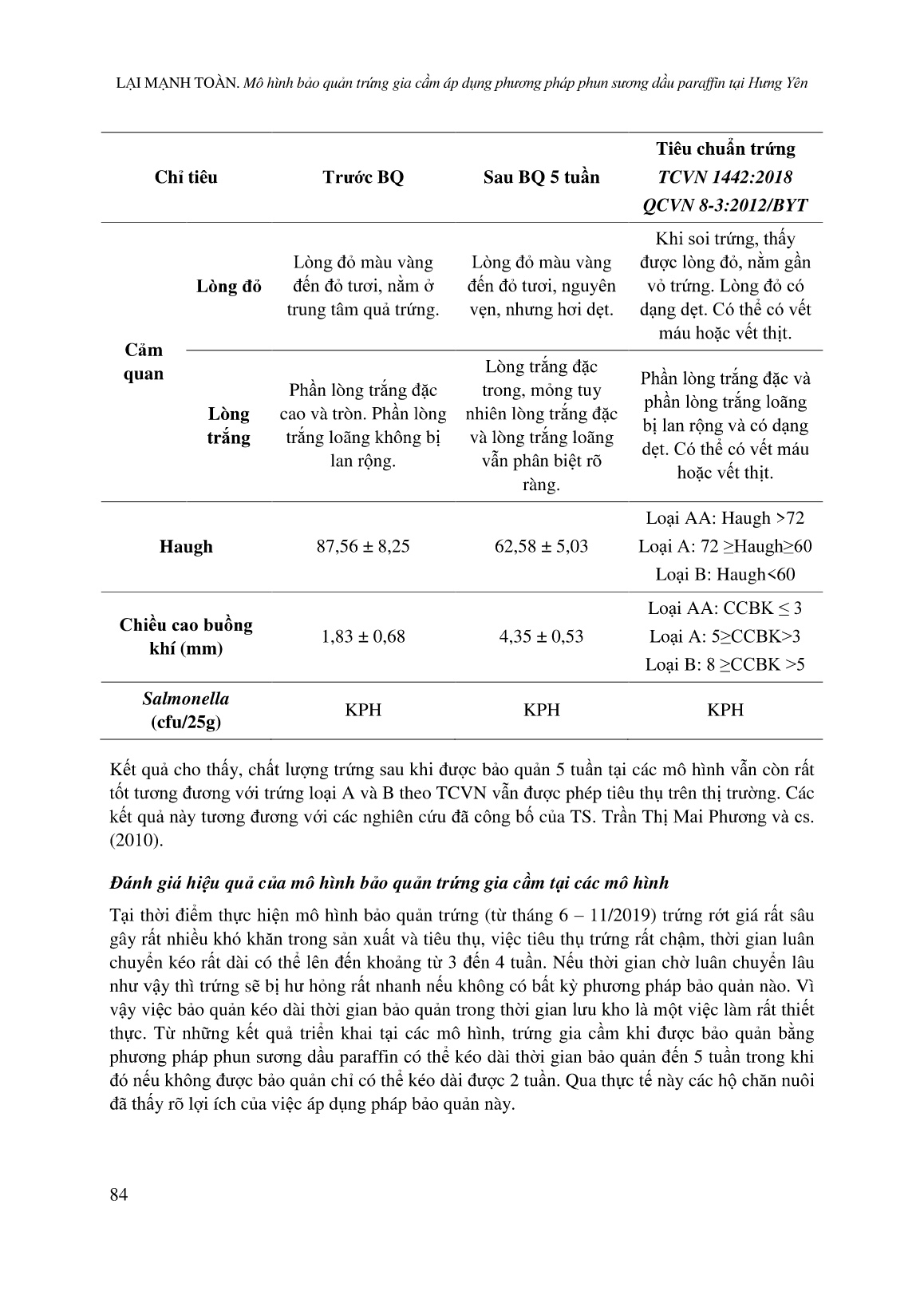 Mô hình bảo quản trứng gia cầm áp dụng phương pháp phun sương dầu Paraffin tại Hưng Yên trang 7